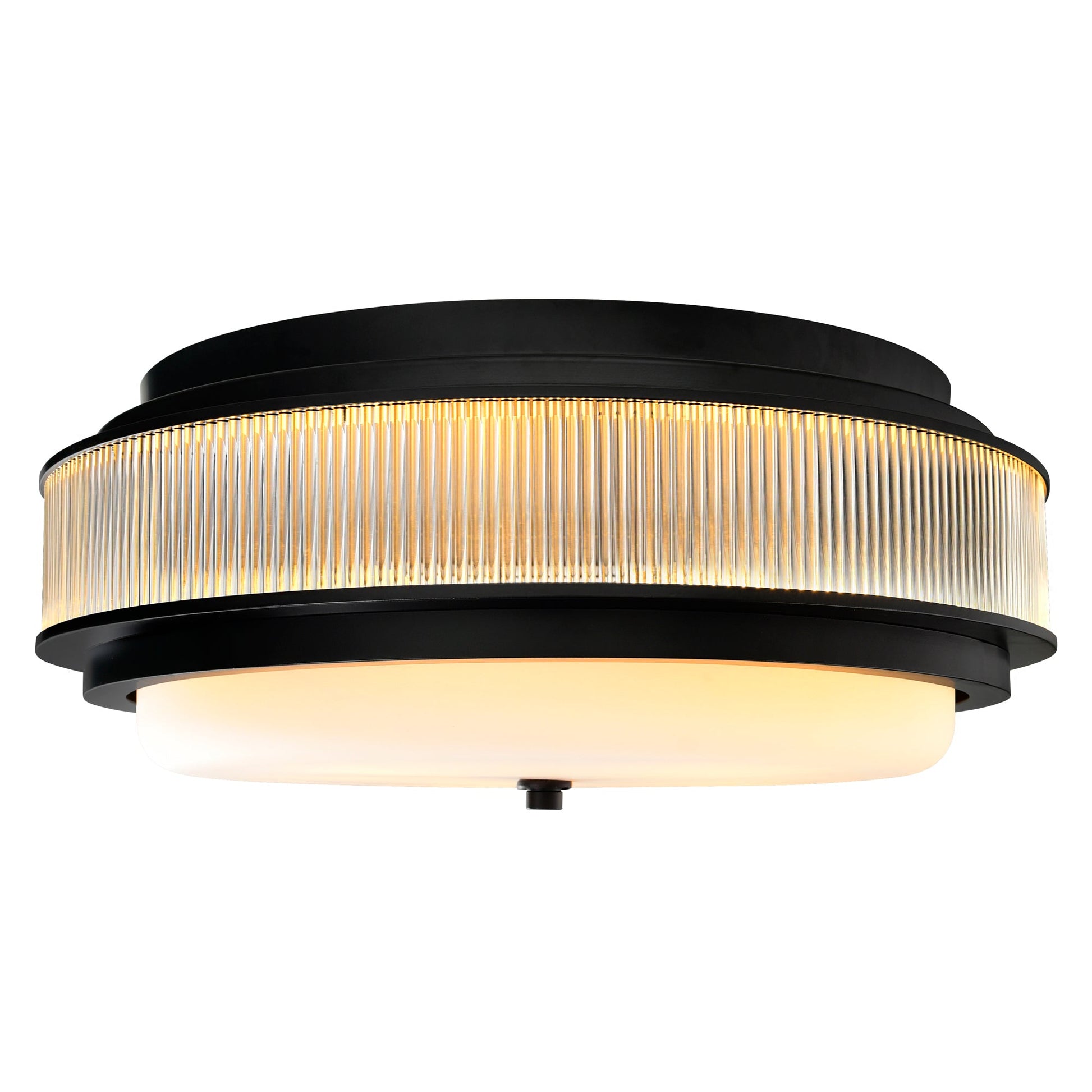 Valdivia 4 Light 18in Black Flush Mount - CWI Lighting