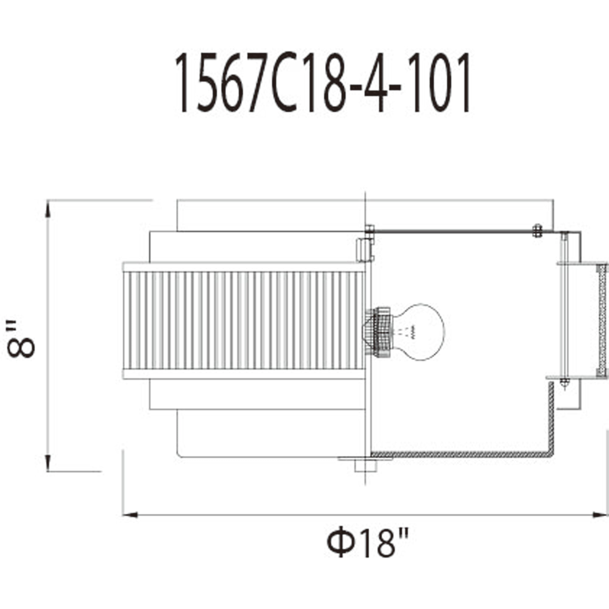 Valdivia 4 Light 18in Black Flush Mount - CWI Lighting