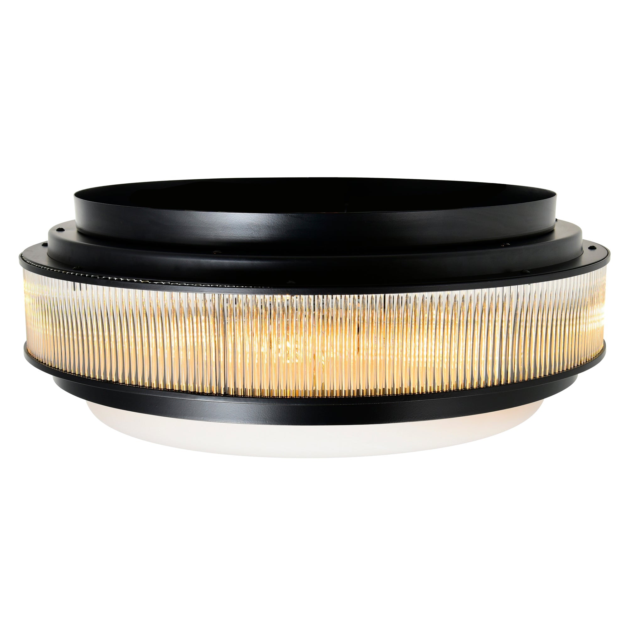 Valdivia 4 Light 18in Black Flush Mount - CWI Lighting