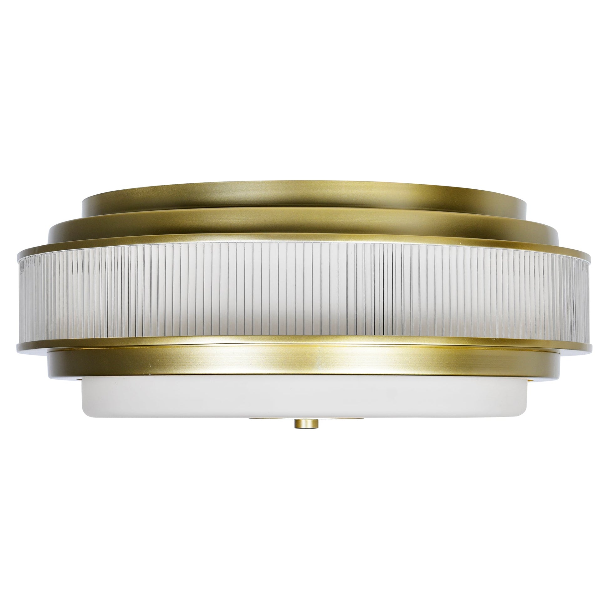 Valdivia 4 Light 18in Satin Gold Flush Mount - CWI Lighting