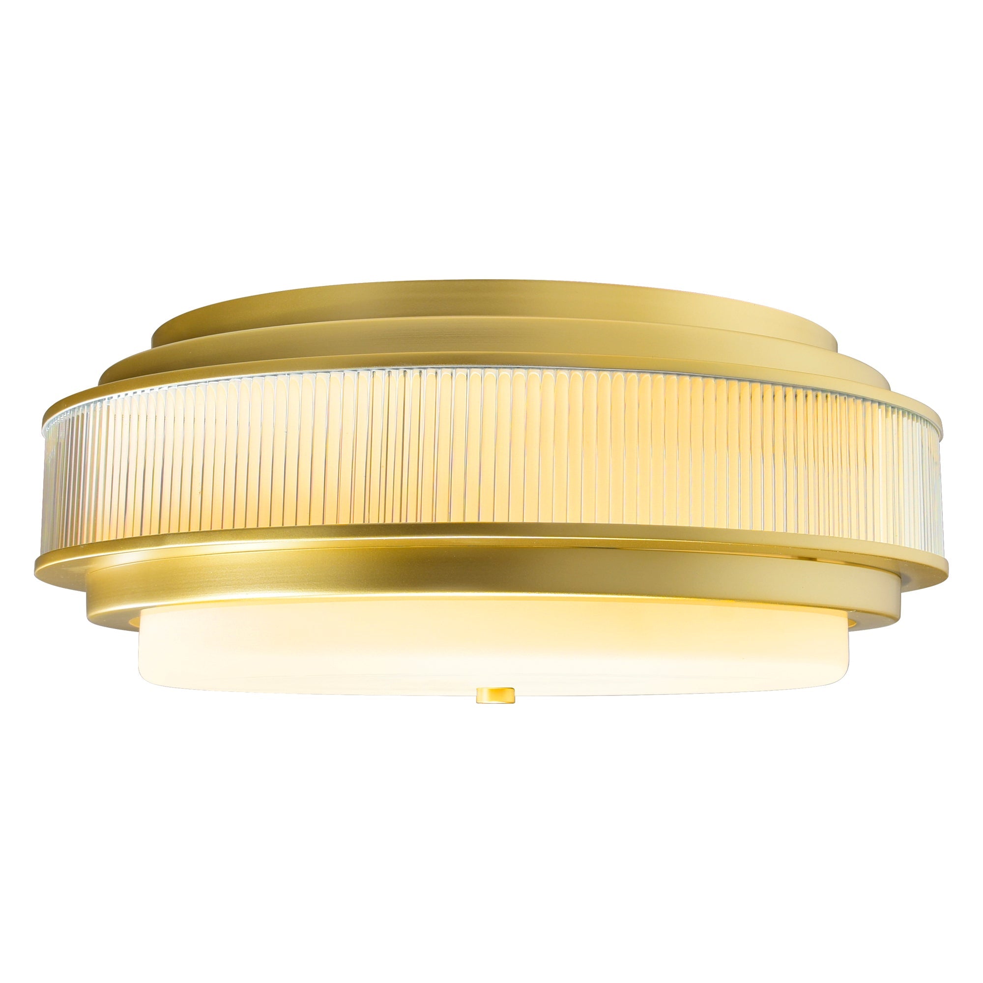 Valdivia 4 Light 18in Satin Gold Flush Mount - CWI Lighting