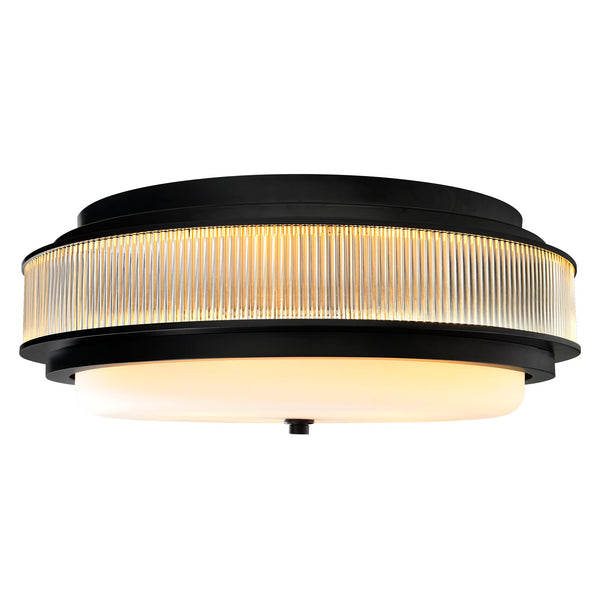 Valdivia 5 Light 22in Black Flush Mount - CWI Lighting