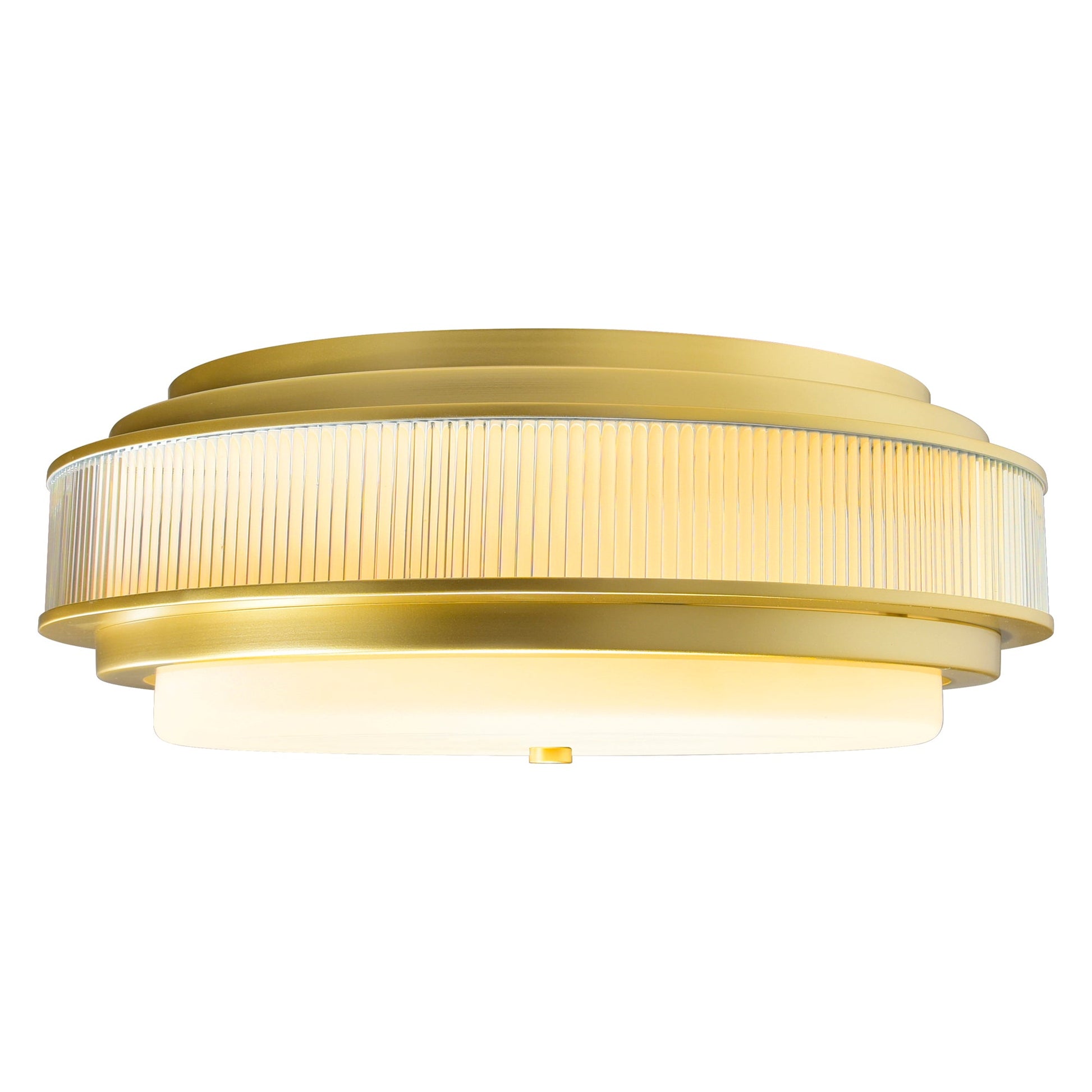 Valdivia 5 Light 22in Satin Gold Flush Mount - CWI Lighting