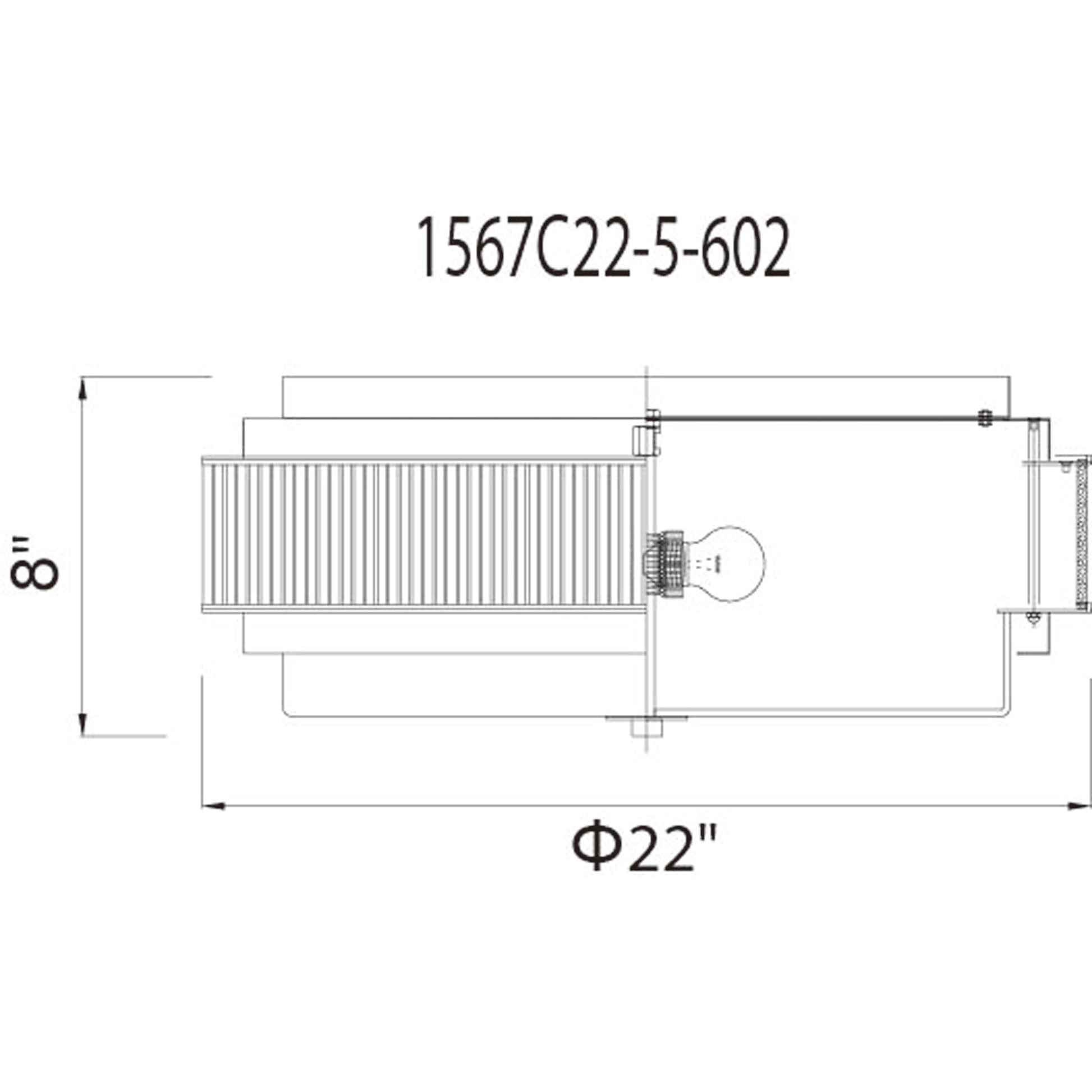 Valdivia 5 Light 22in Satin Gold Flush Mount - CWI Lighting