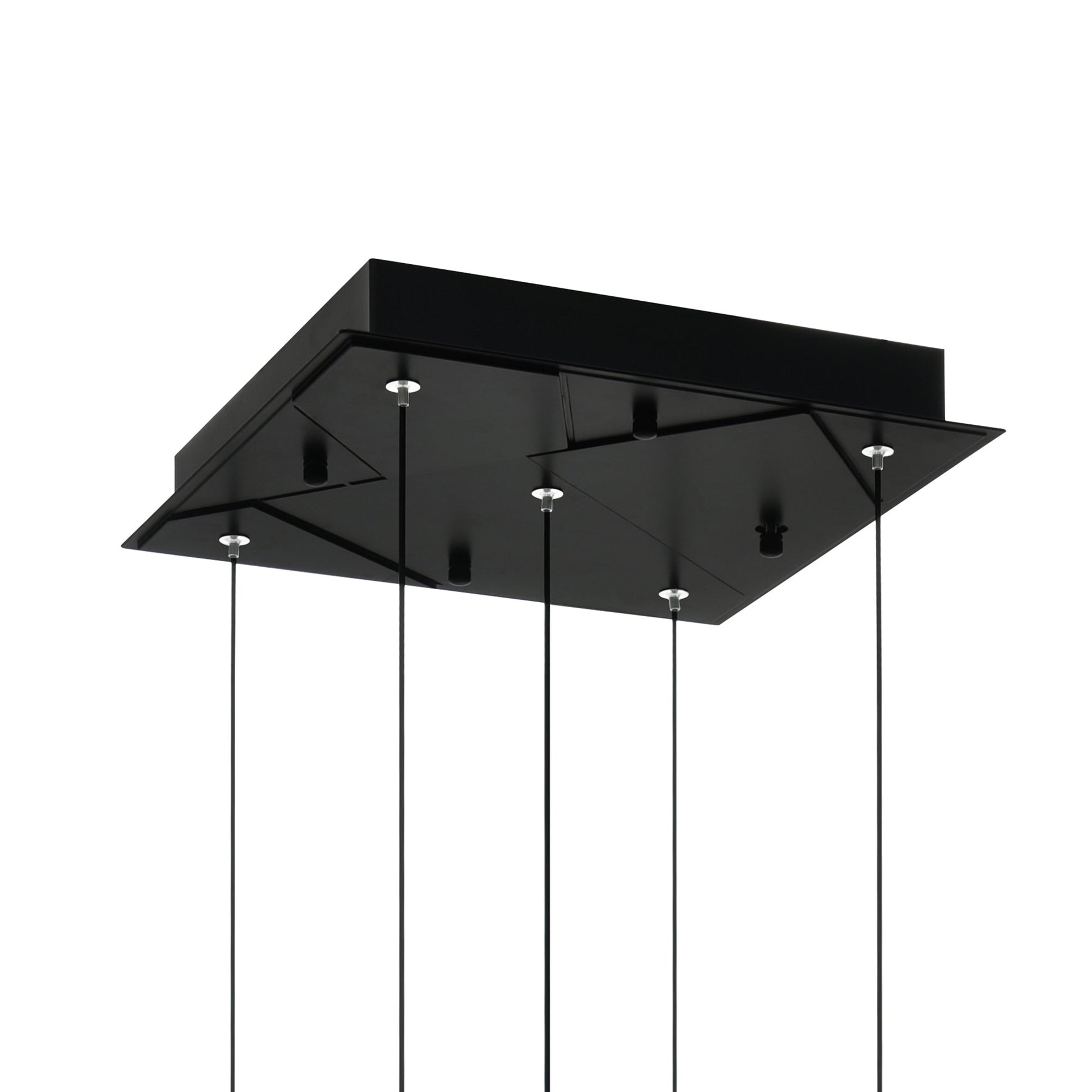 Valira Integrated LED 12in Black Mini Pendant with Handcrafted Glass - CWI Lighting