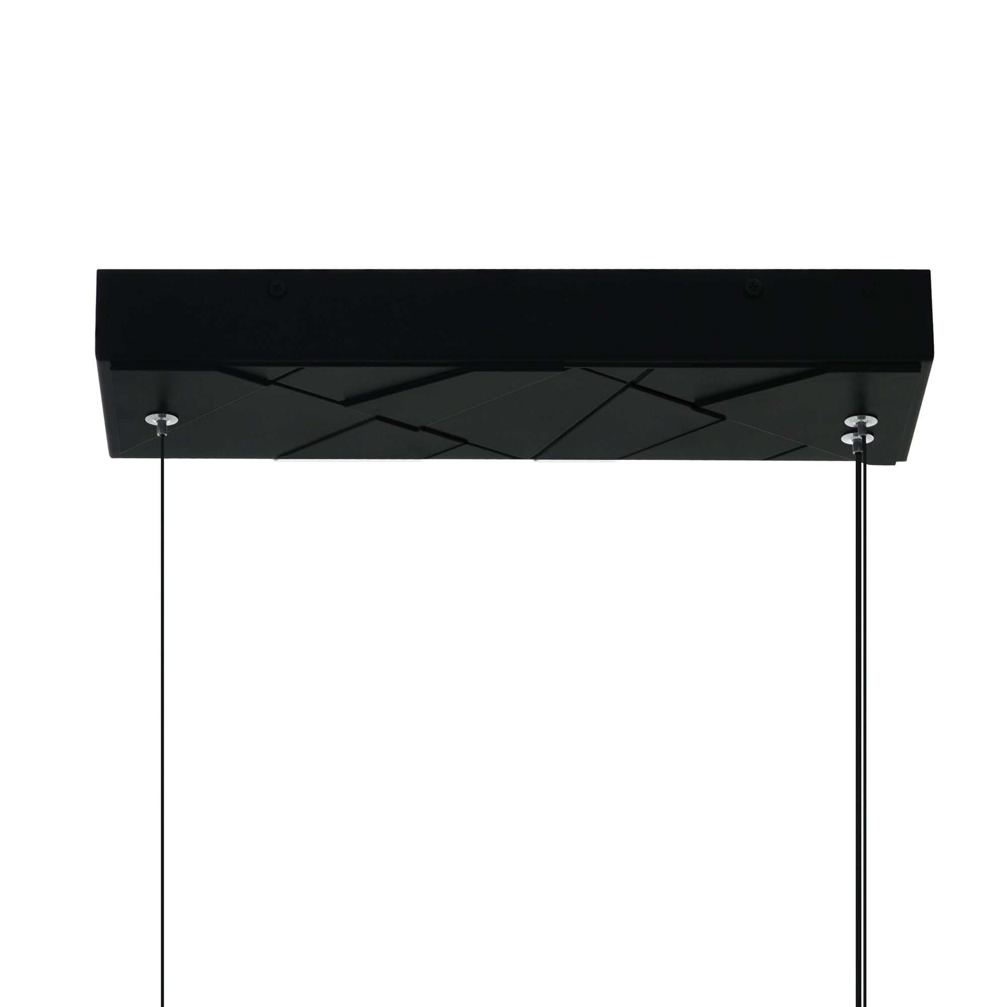 Valira Integrated LED 48in Black Chandelier with Handcrafted Glass - CWI Lighting