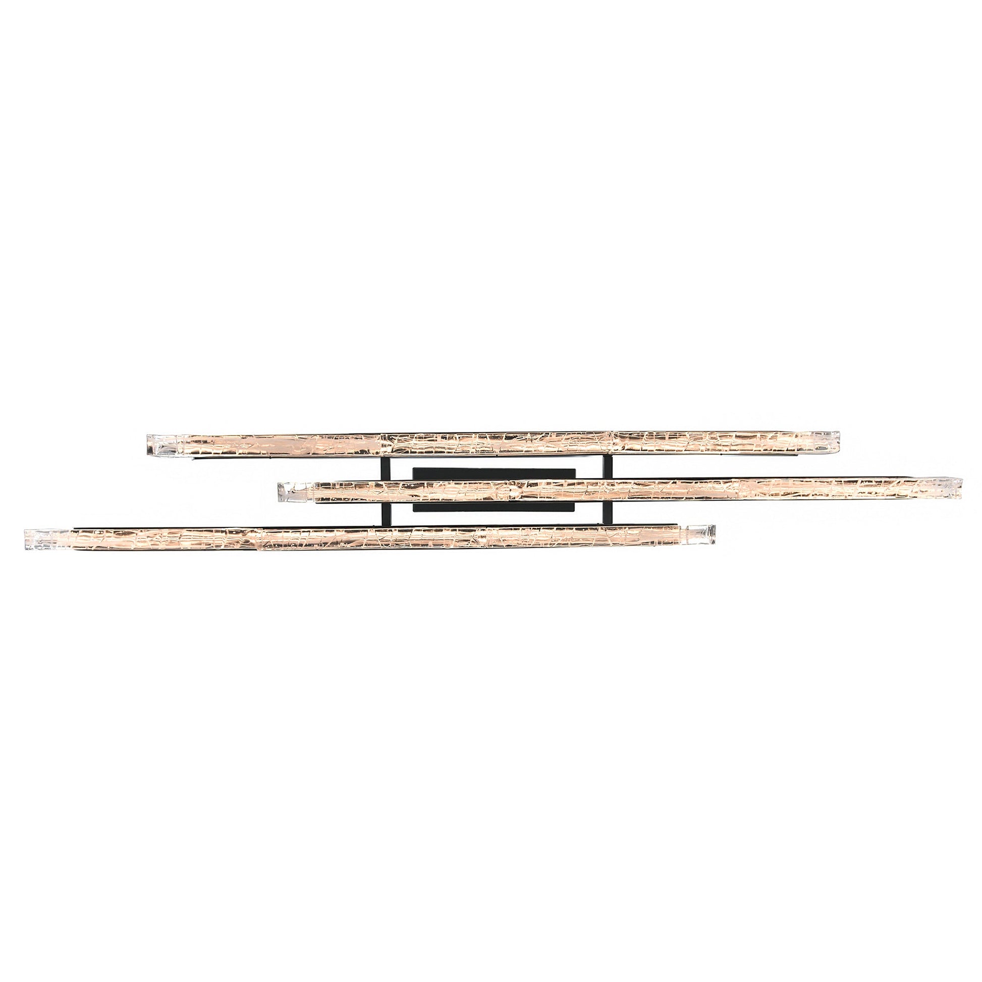 Valira Integrated LED 60in Black Chandelier with Handcrafted Glass - CWI Lighting