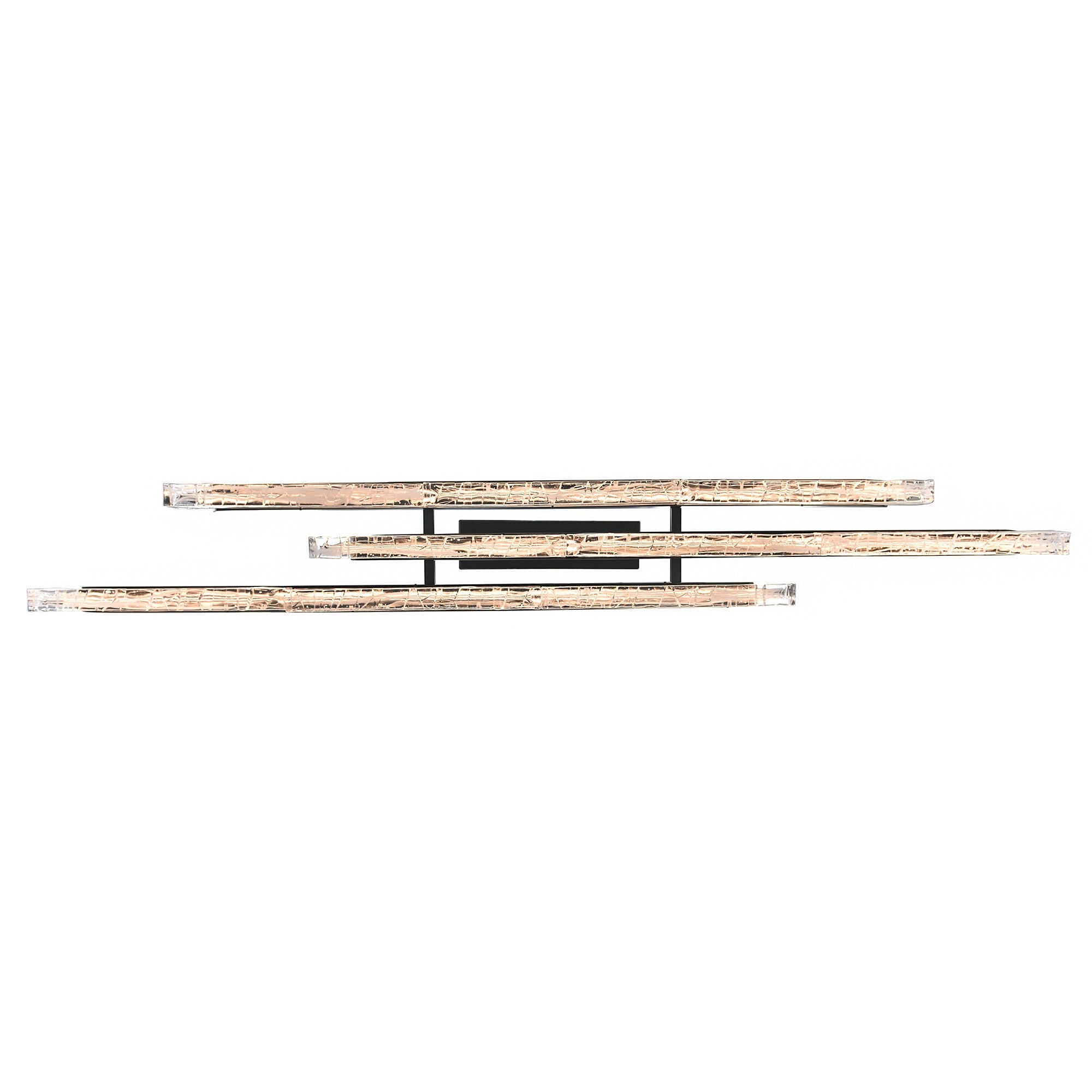 Valira Integrated LED 60in Black Chandelier with Handcrafted Glass - CWI Lighting