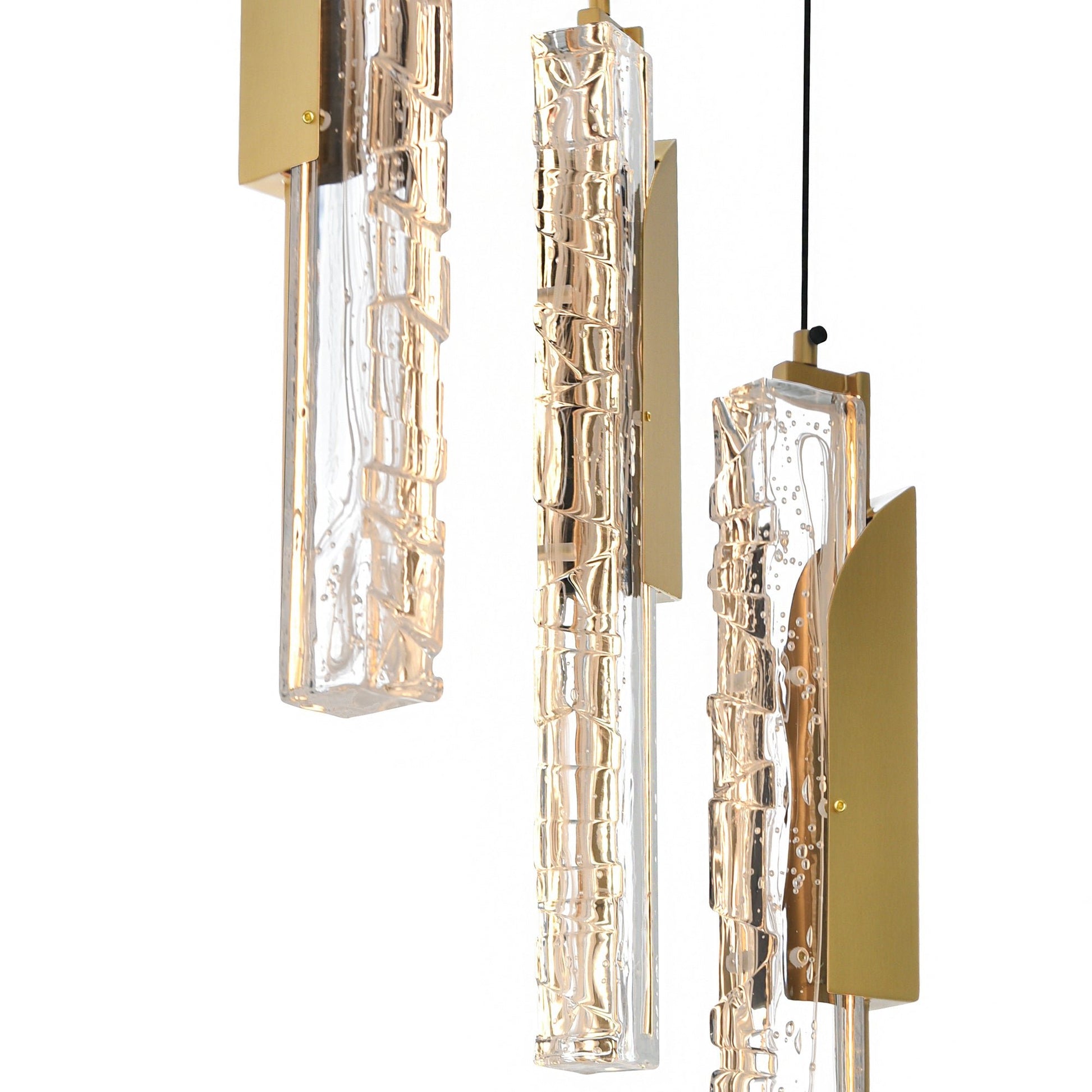 Valira Integrated LED 8in Brass Mini Pendant with Handcrafted Glass - CWI Lighting