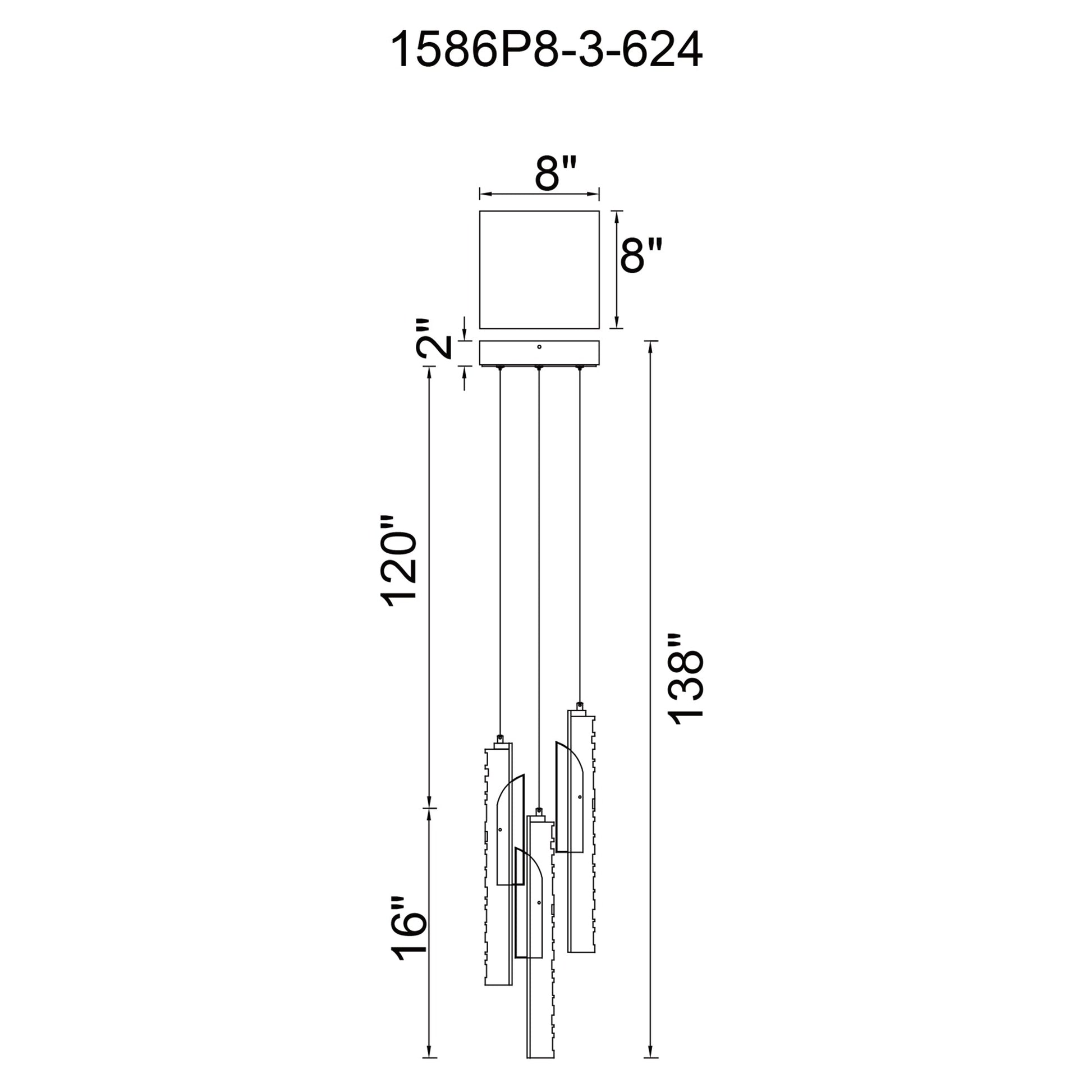Valira Integrated LED 8in Brass Mini Pendant with Handcrafted Glass - CWI Lighting