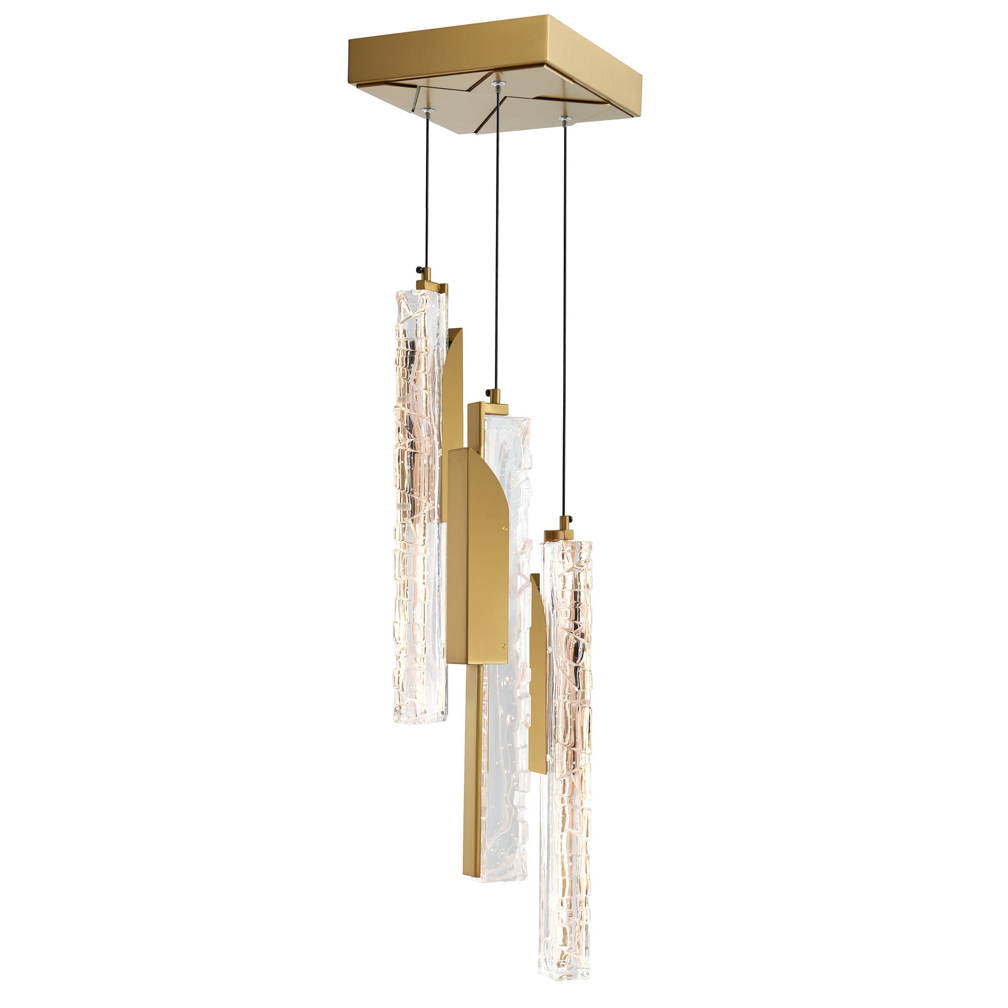 Valira Integrated LED 8in Brass Mini Pendant with Handcrafted Glass - CWI Lighting