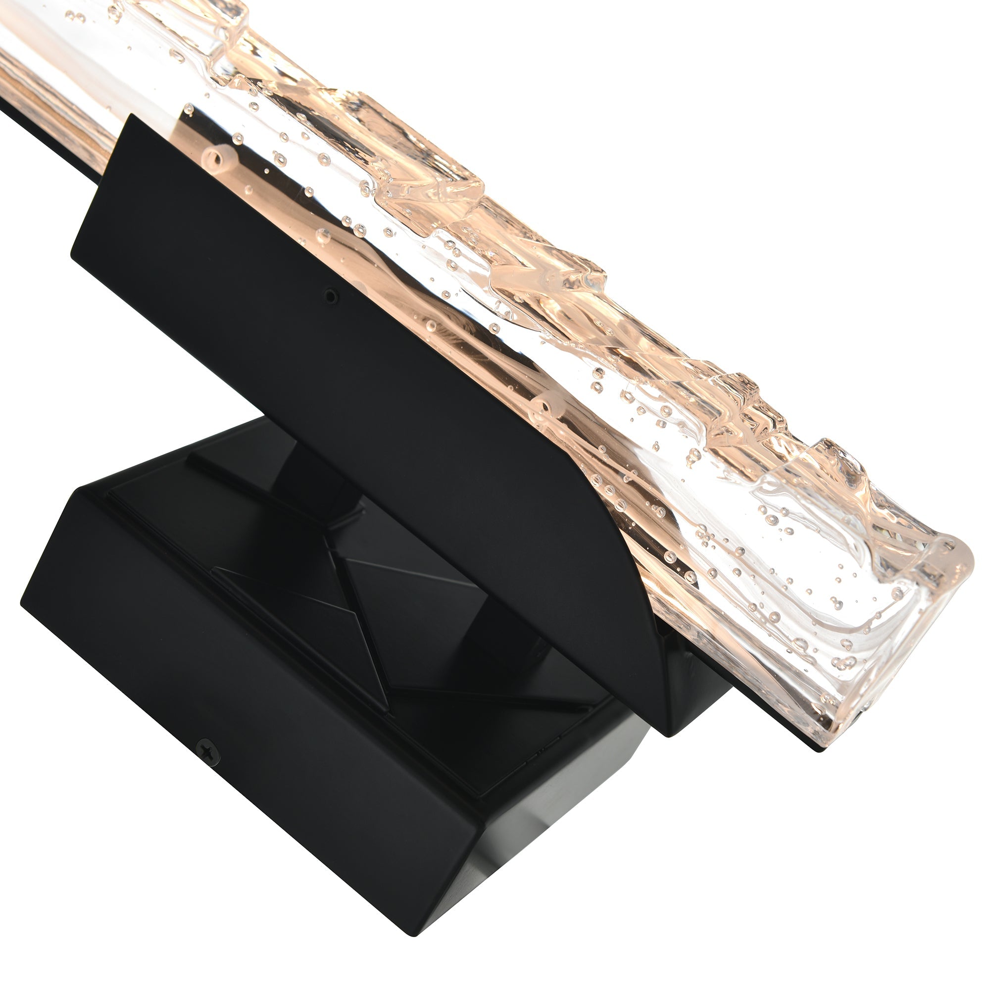 Valira Integrated LED Black Wall Light with Handcrafted Glass - CWI Lighting