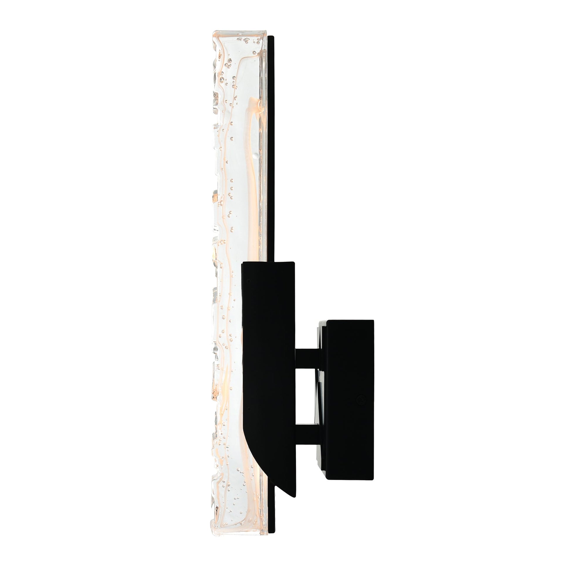 Valira Integrated LED Black Wall Light with Handcrafted Glass - CWI Lighting