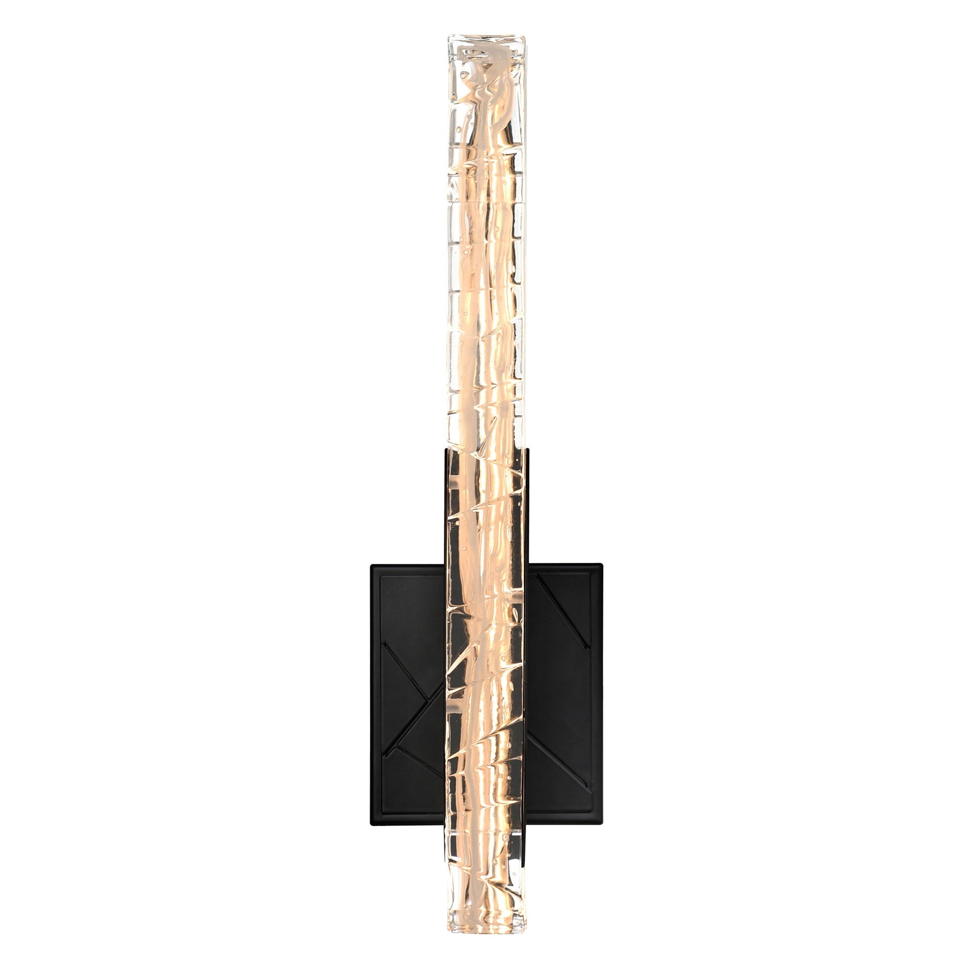 Valira Integrated LED Black Wall Light with Handcrafted Glass - CWI Lighting