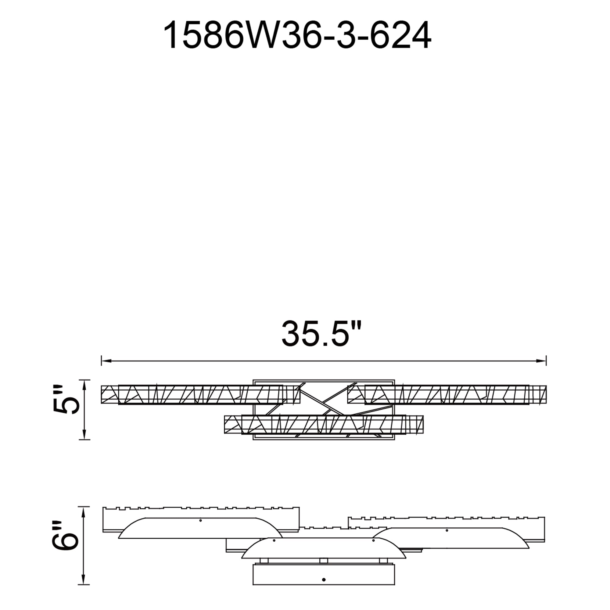 Valira Integrated LED Brass Vanity Light with Handcrafted Glass - CWI Lighting