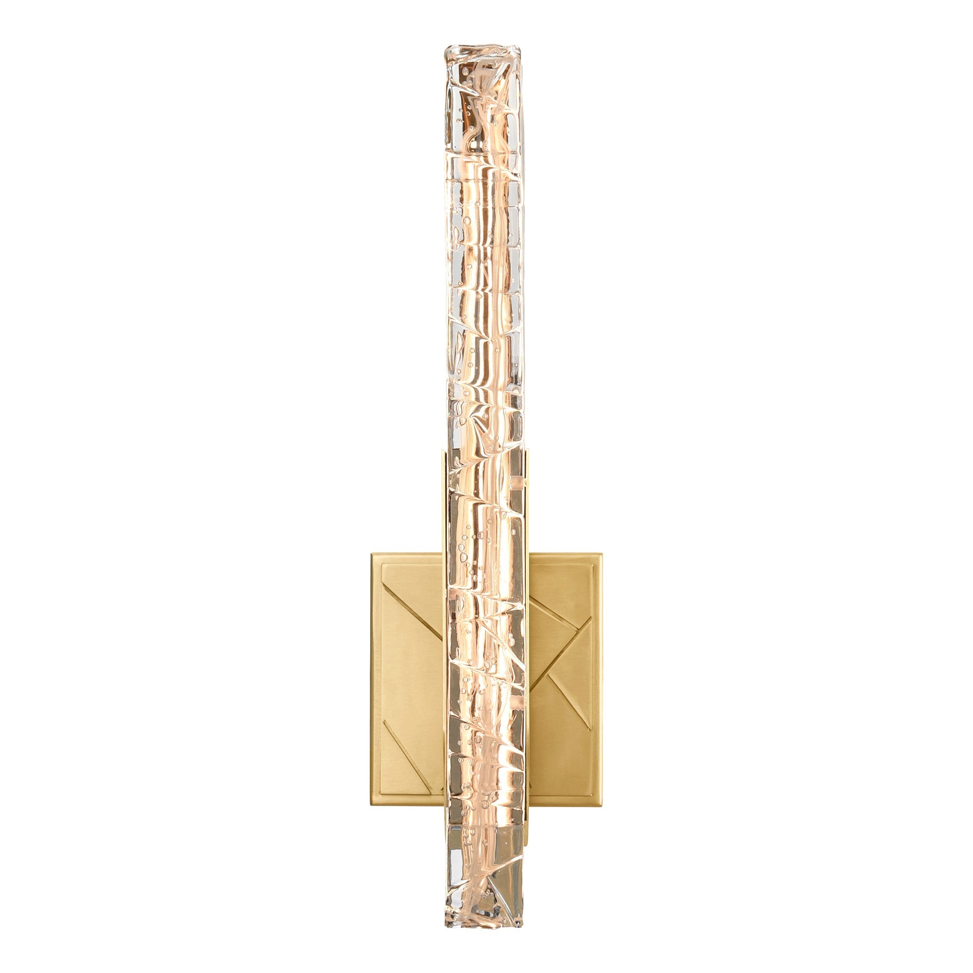Valira Integrated LED Brass Wall Light with Handcrafted Glass - CWI Lighting