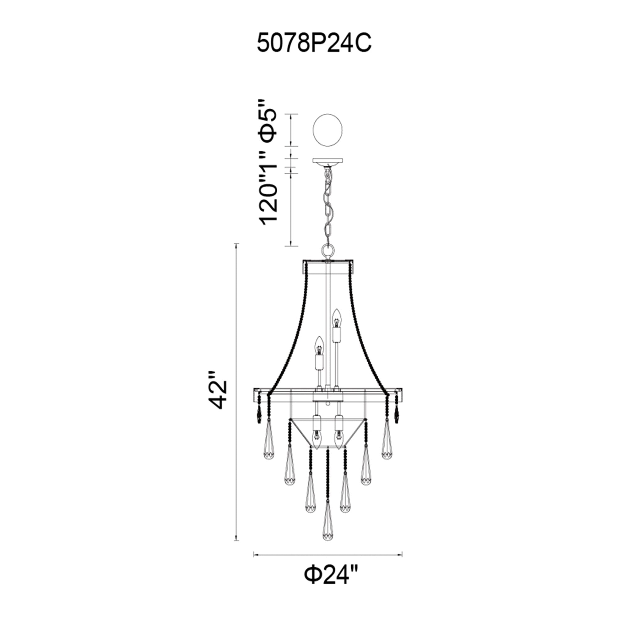 Vast 13 Light Down Chandelier With Chrome Finish - CWI Lighting