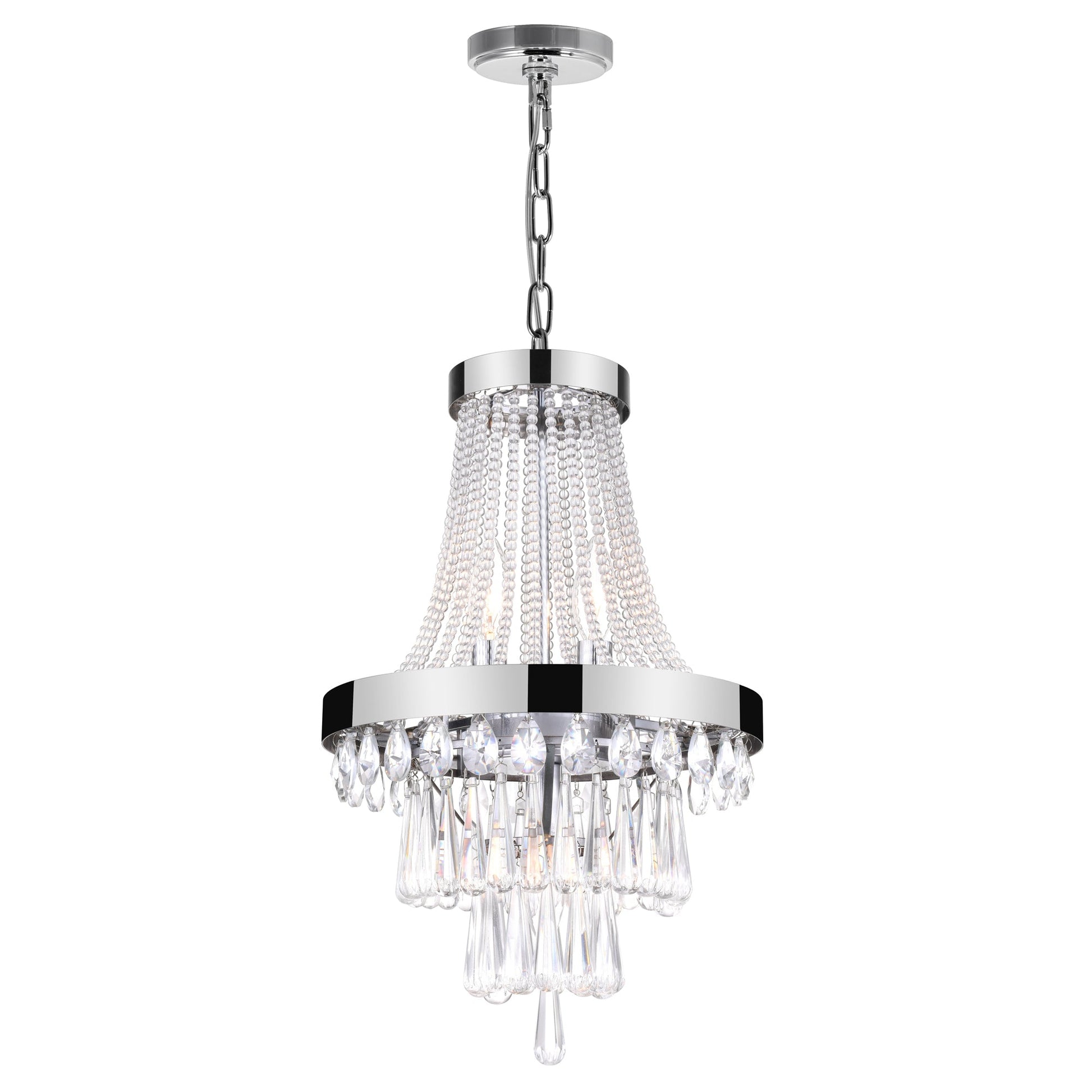 Vast 3 Light Chandelier With Chrome Finish - CWI Lighting