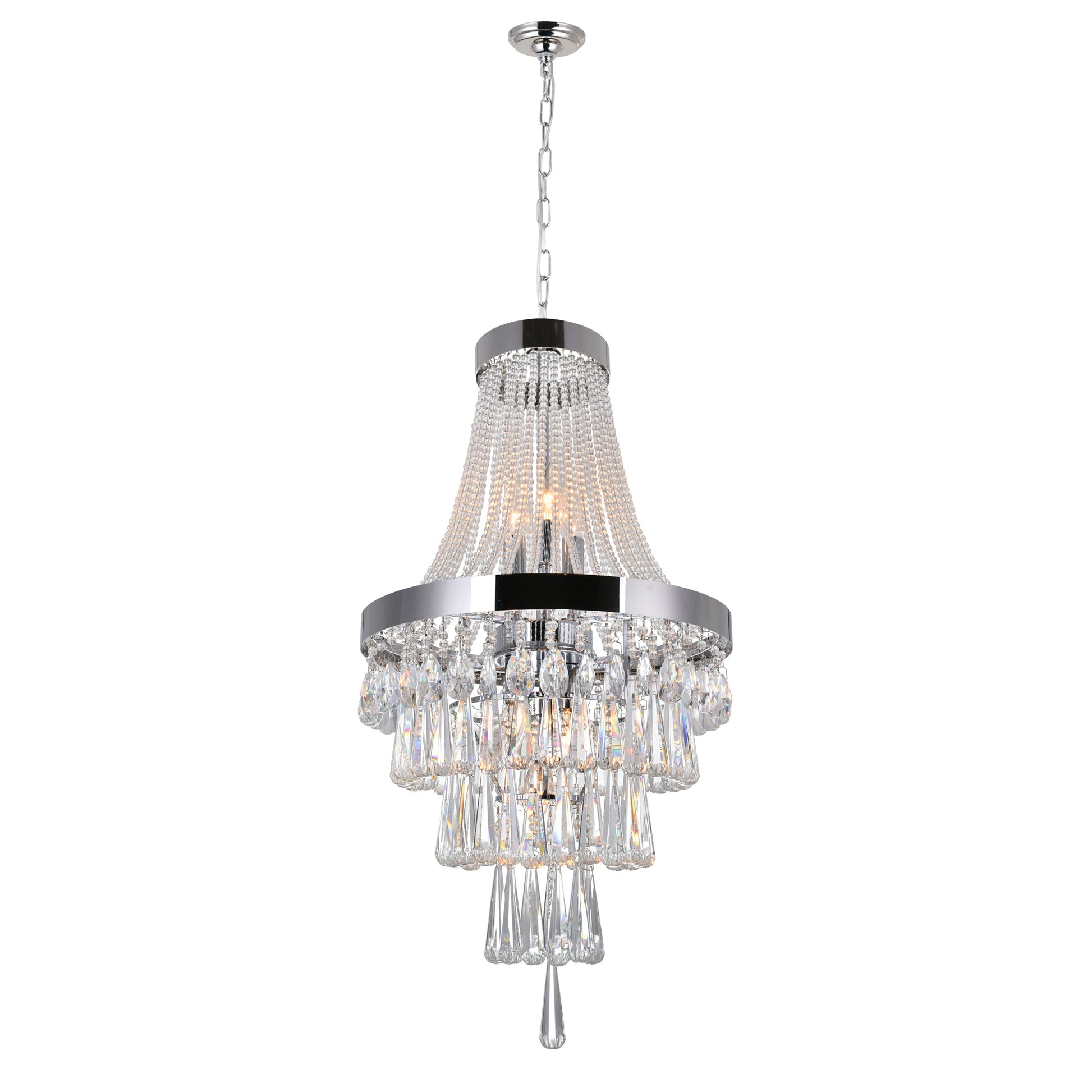 Vast 6 Light Chandelier With Chrome Finish - CWI Lighting
