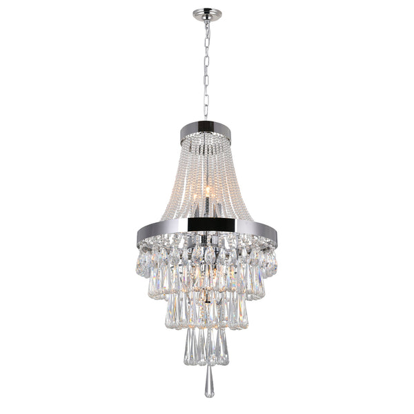 Vast 6 Light Chandelier With Chrome Finish - CWI Lighting