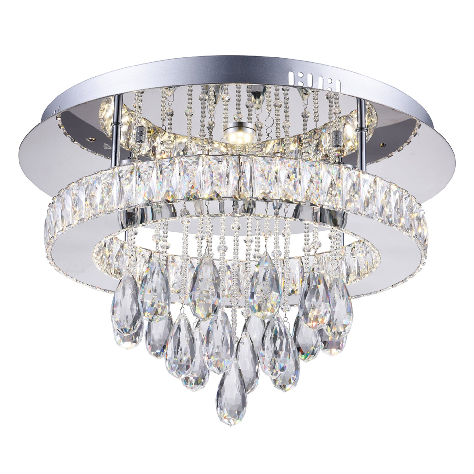 Veil Integrated LED Chrome Flush Mount - CWI Lighting
