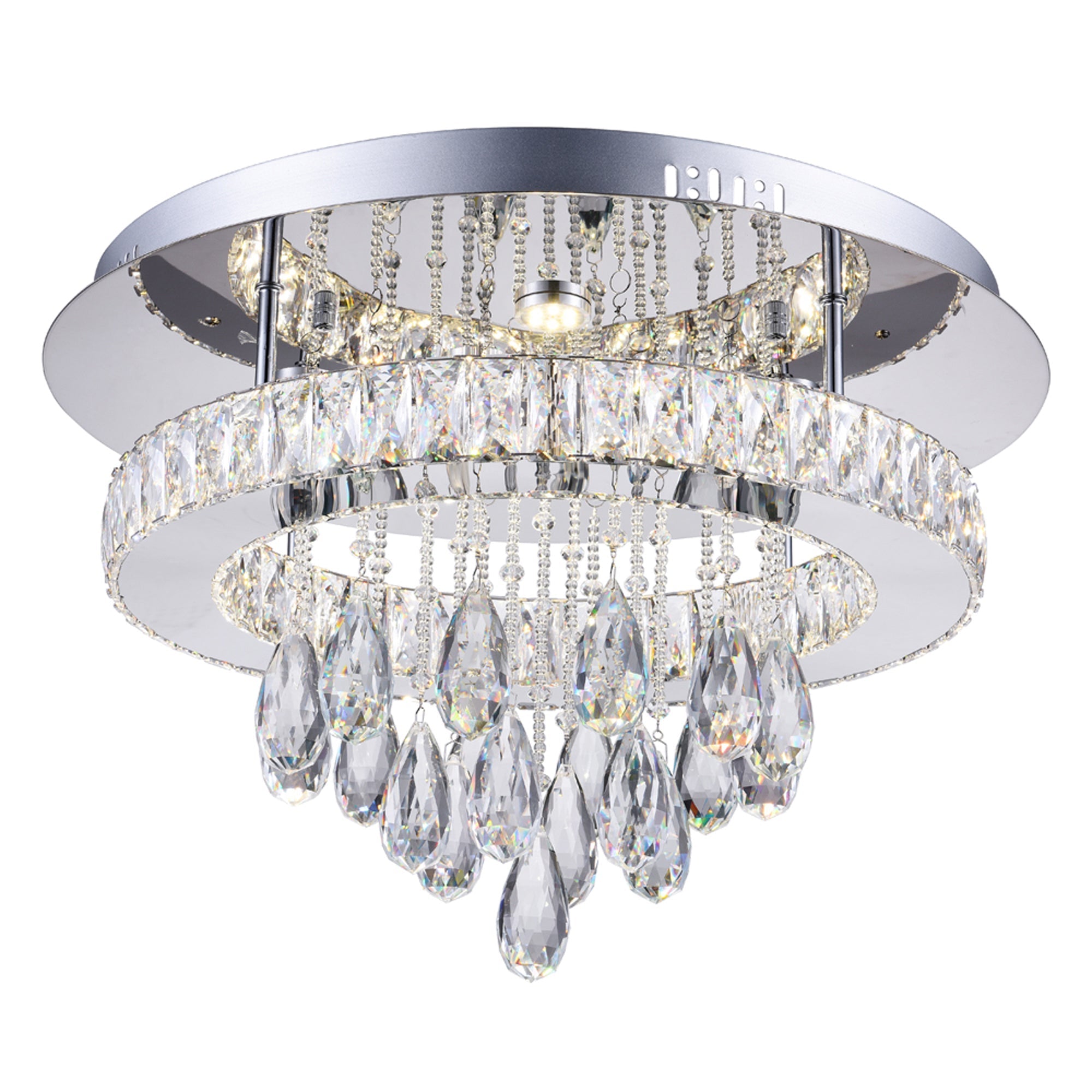 Veil Integrated LED Chrome Flush Mount - CWI Lighting