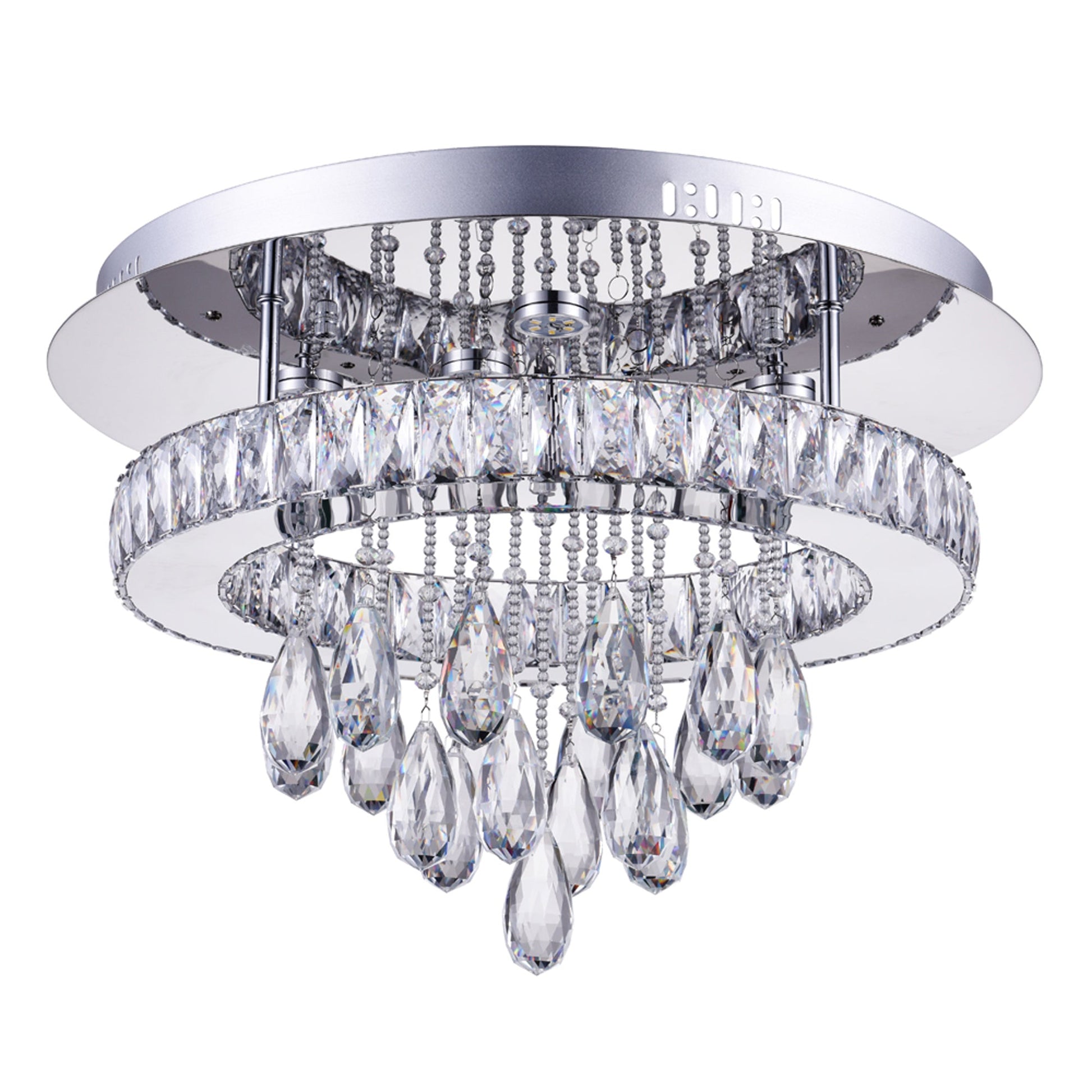 Veil Integrated LED Chrome Flush Mount - CWI Lighting