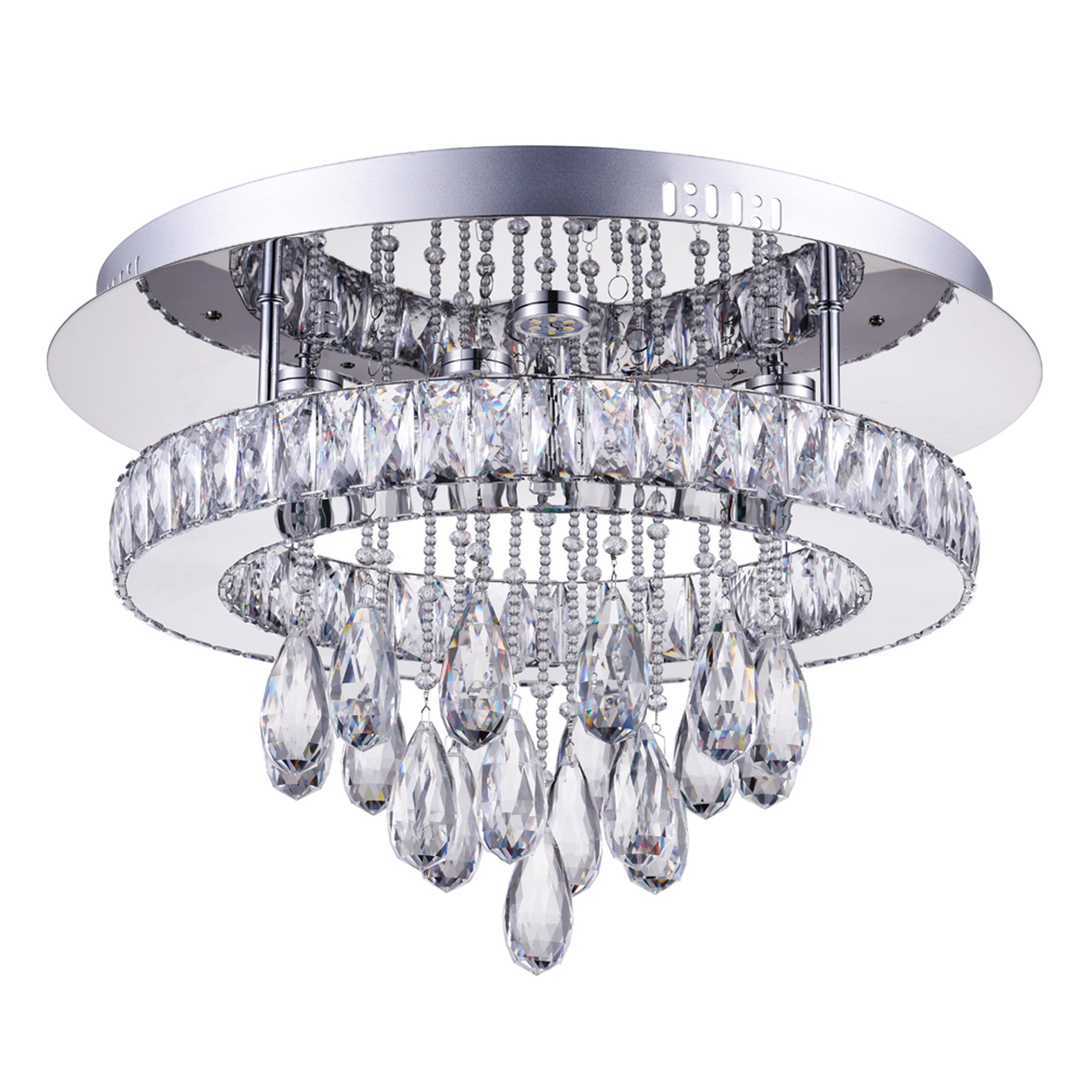 Veil Integrated LED Chrome Flush Mount - CWI Lighting