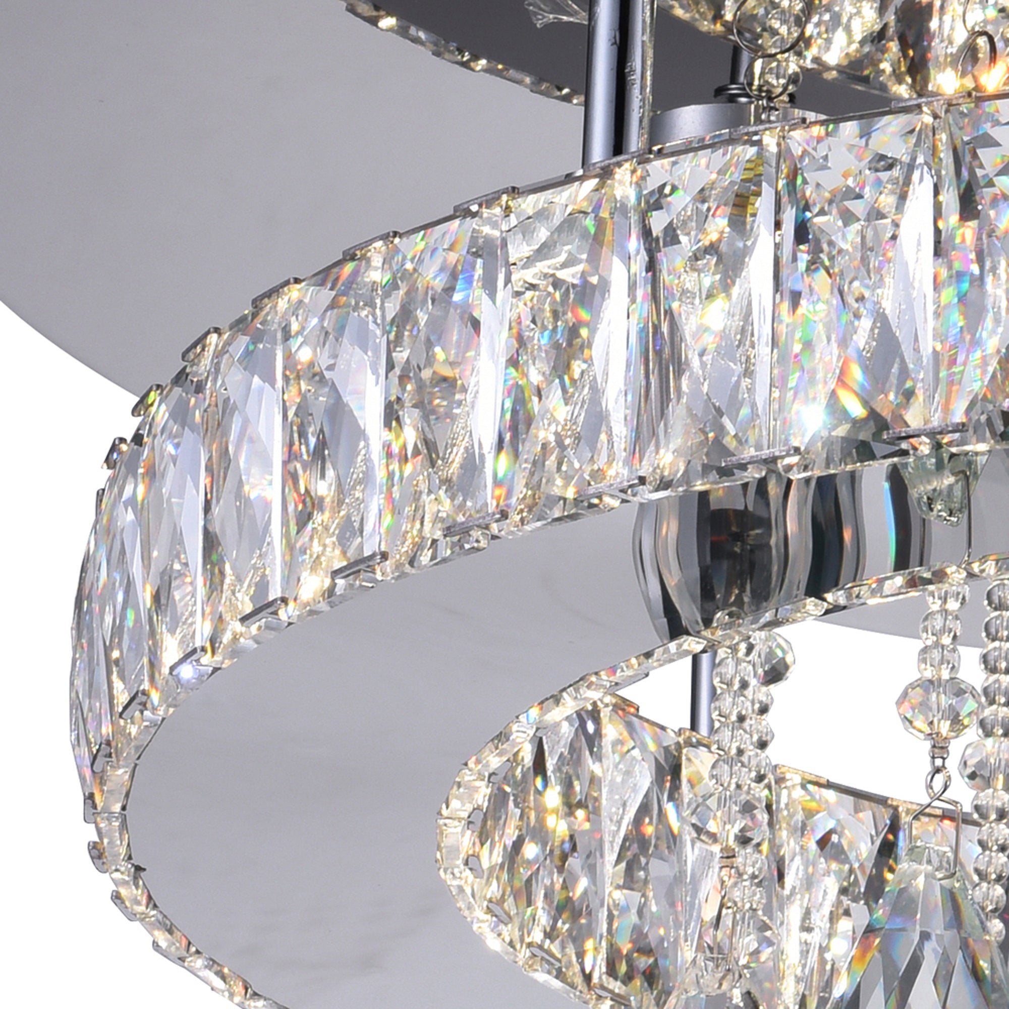 Veil Integrated LED Chrome Flush Mount - CWI Lighting
