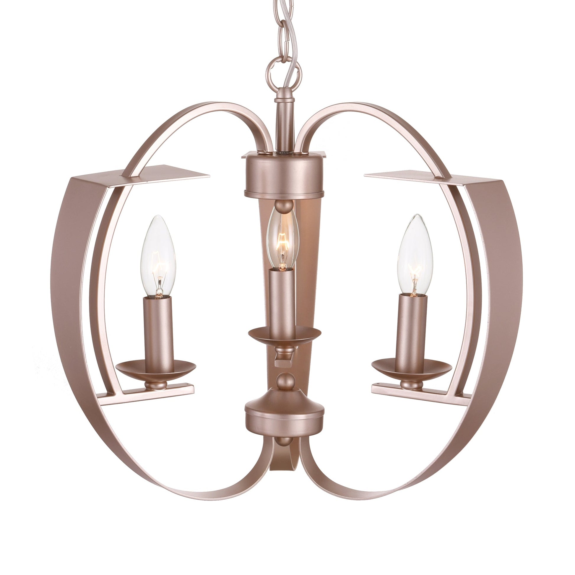 Verbena 3 Light Chandelier With Pewter Finish - CWI Lighting