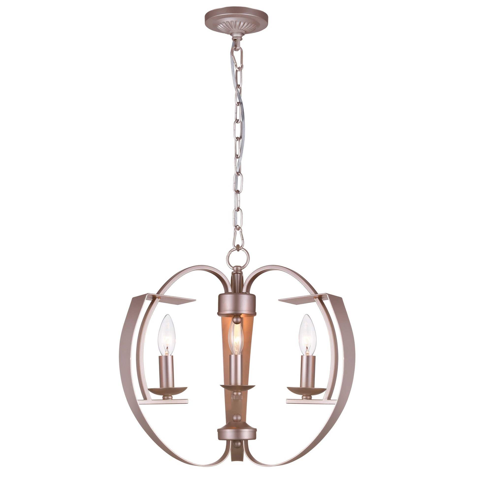 Verbena 3 Light Chandelier With Pewter Finish - CWI Lighting