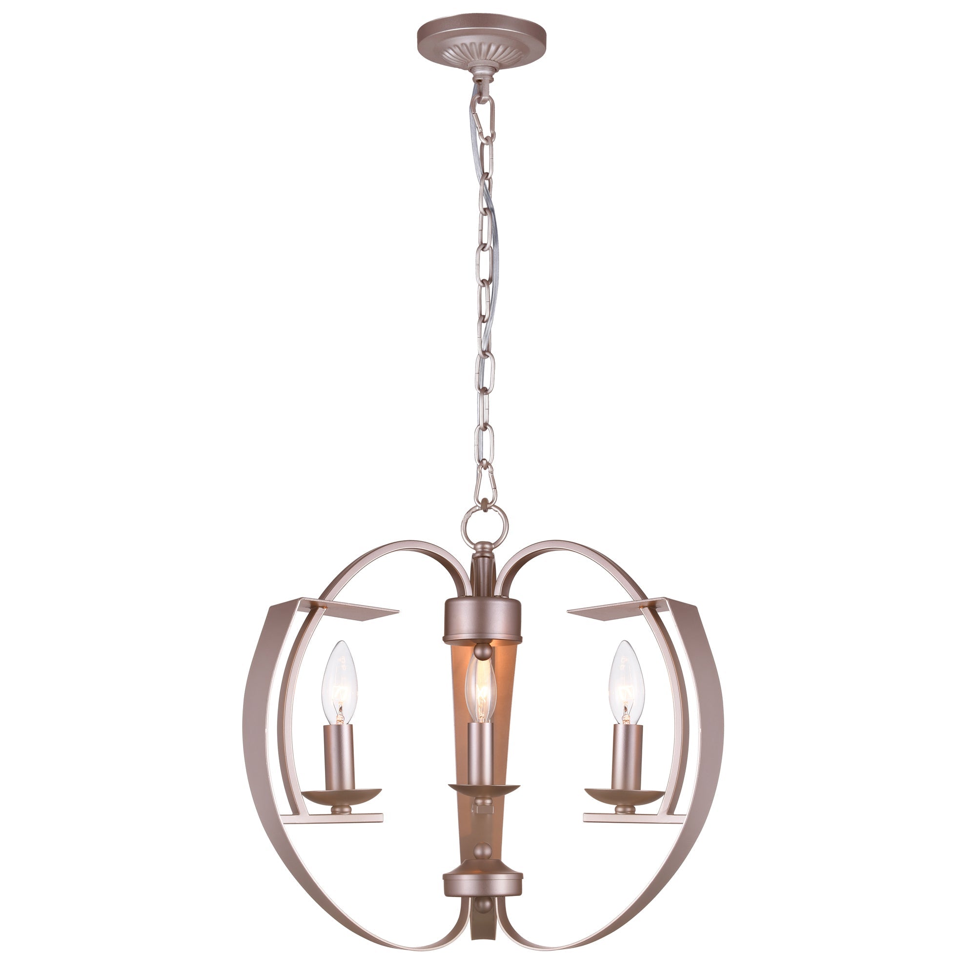 Verbena 3 Light Chandelier With Pewter Finish - CWI Lighting