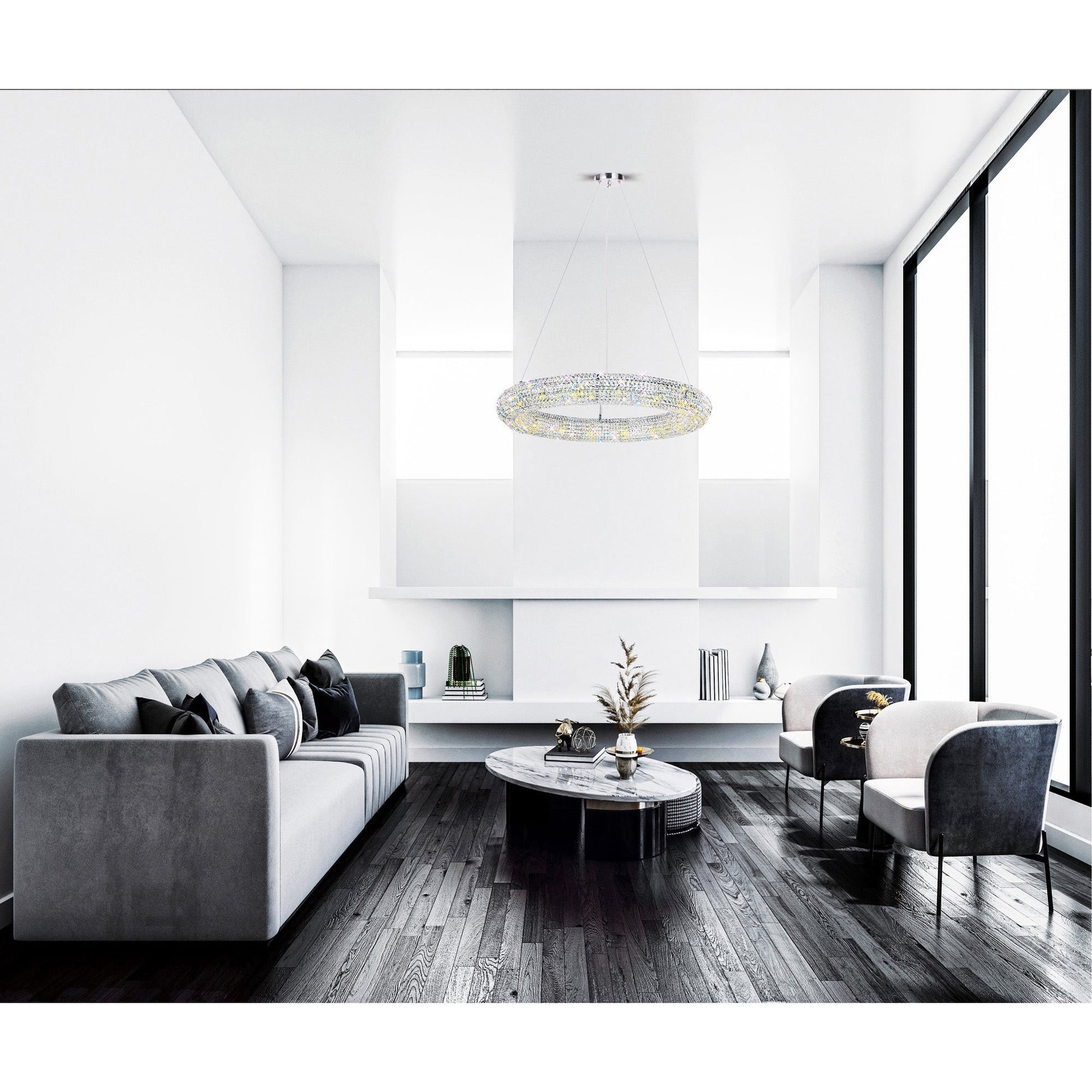Veronique 12 Light Chrome Chandelier - CWI Lighting