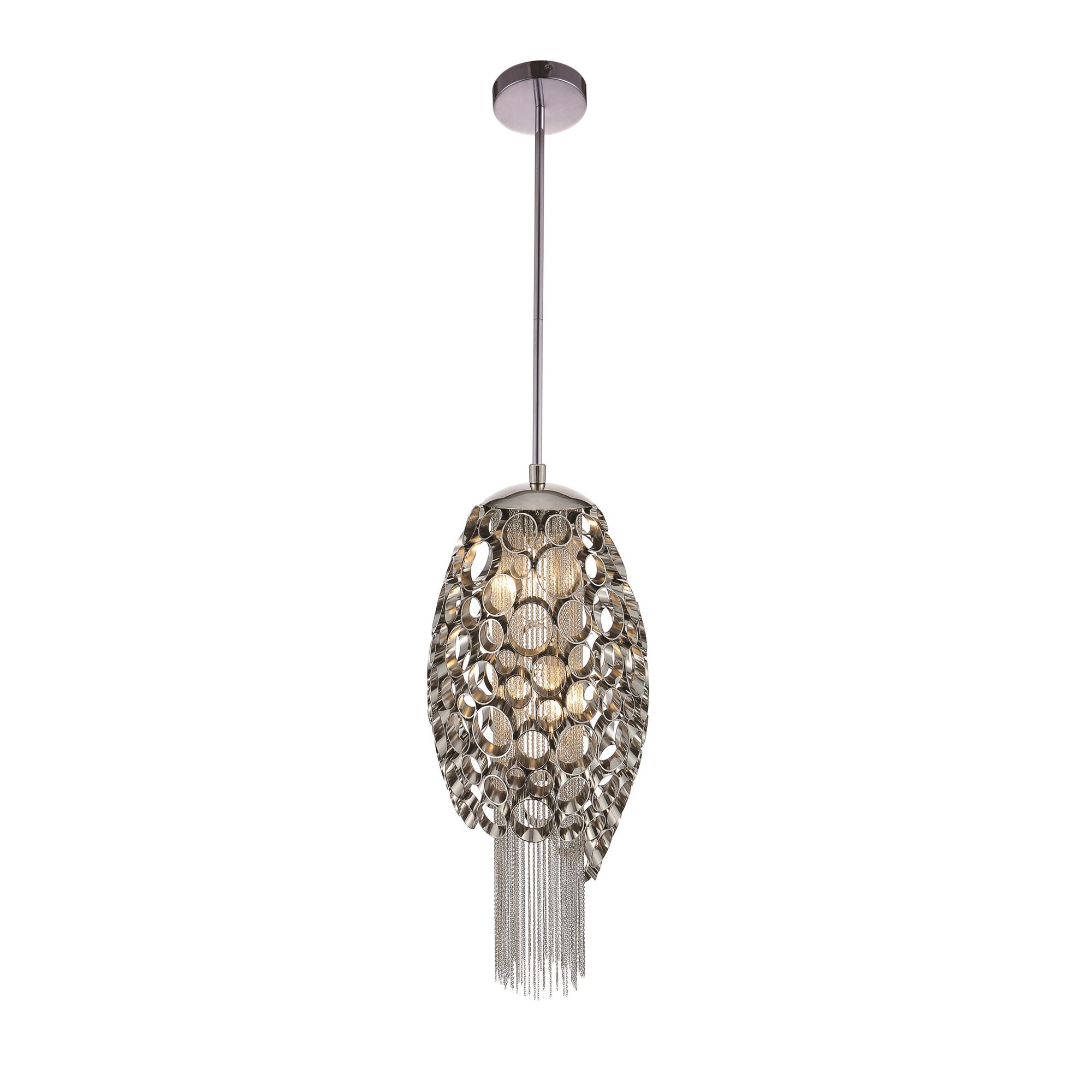 Victoria 2 Light Drum Shade Mini Pendant With Chrome Finish - CWI Lighting