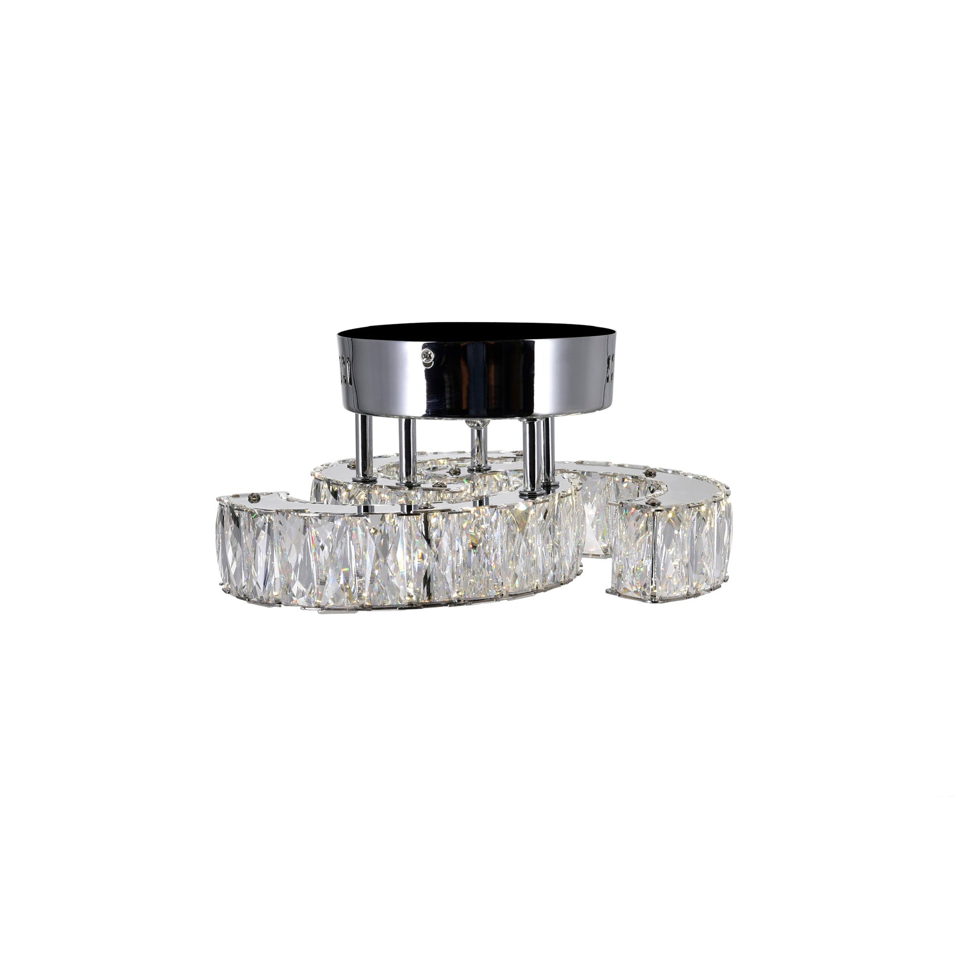 Vienna Integrated LED Chrome Flush Mount - CWI Lighting