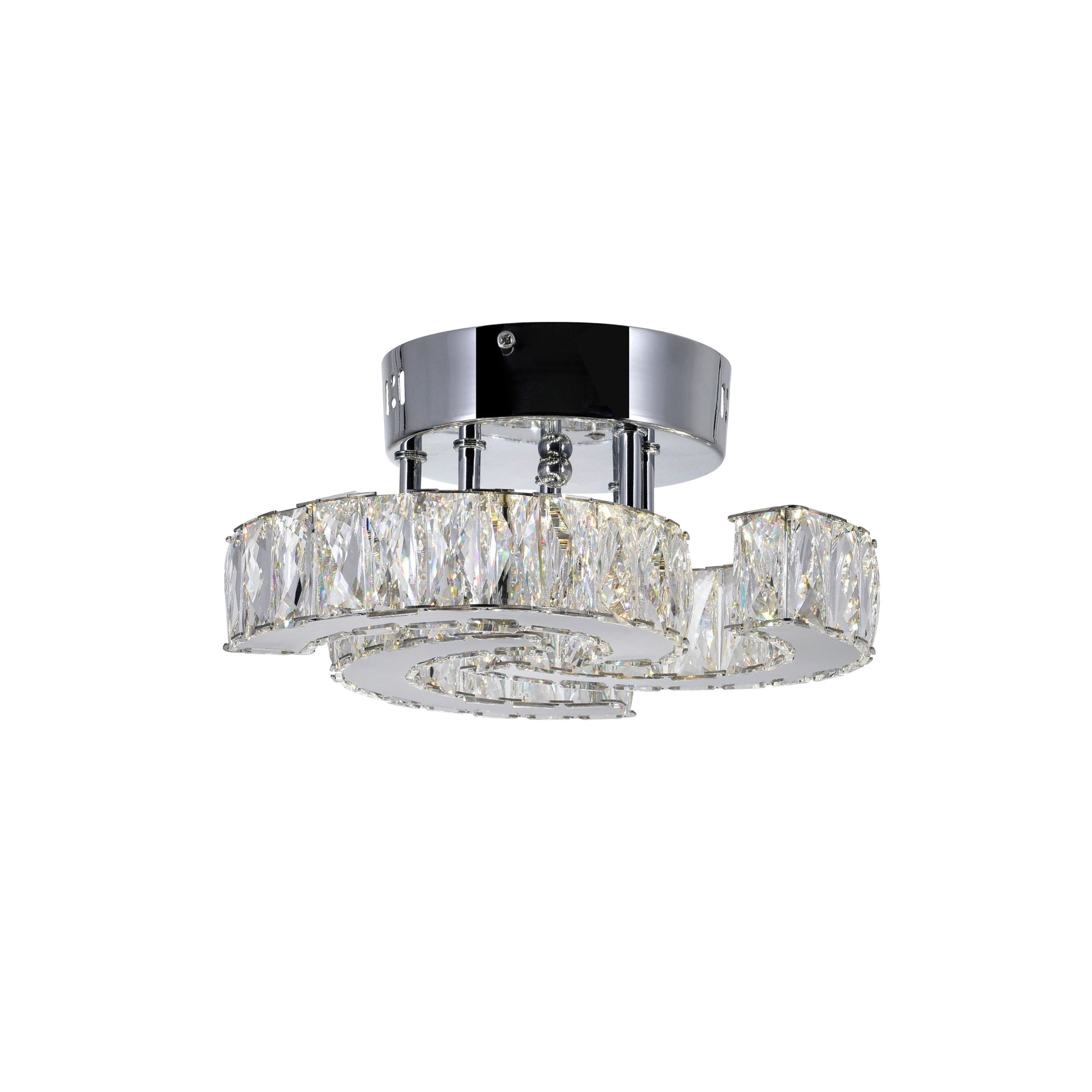 Vienna Integrated LED Chrome Flush Mount - CWI Lighting