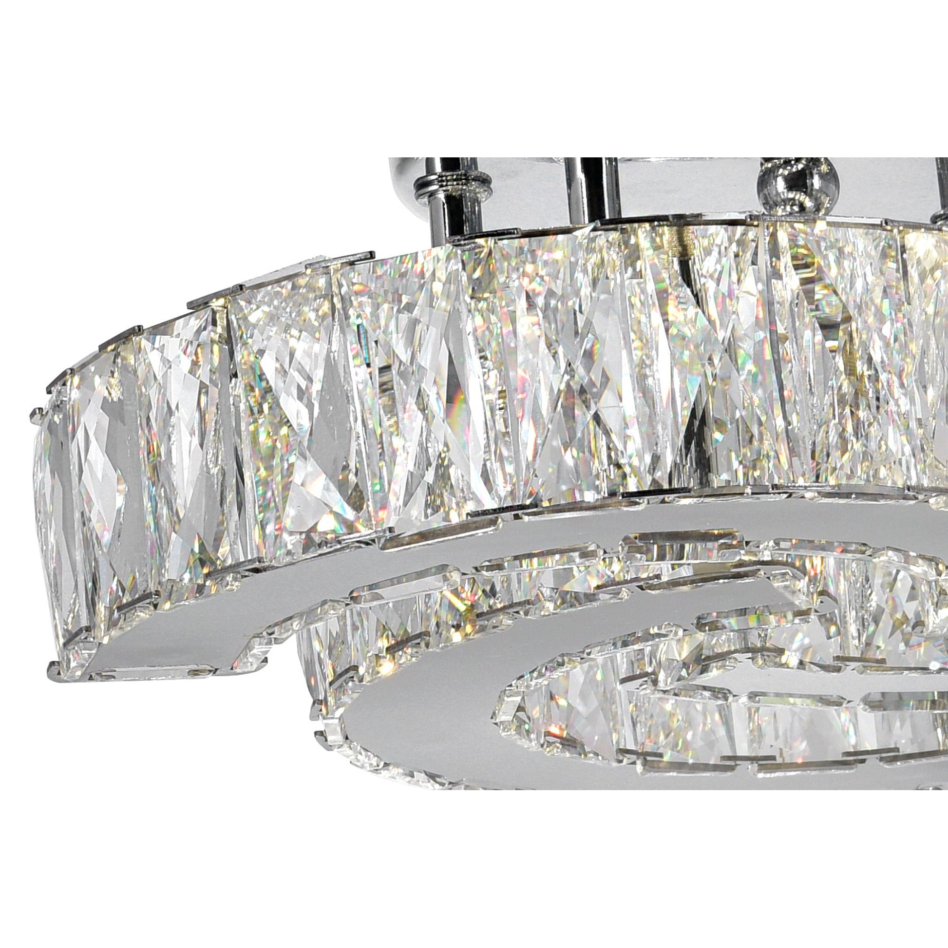 Vienna Integrated LED Chrome Flush Mount - CWI Lighting