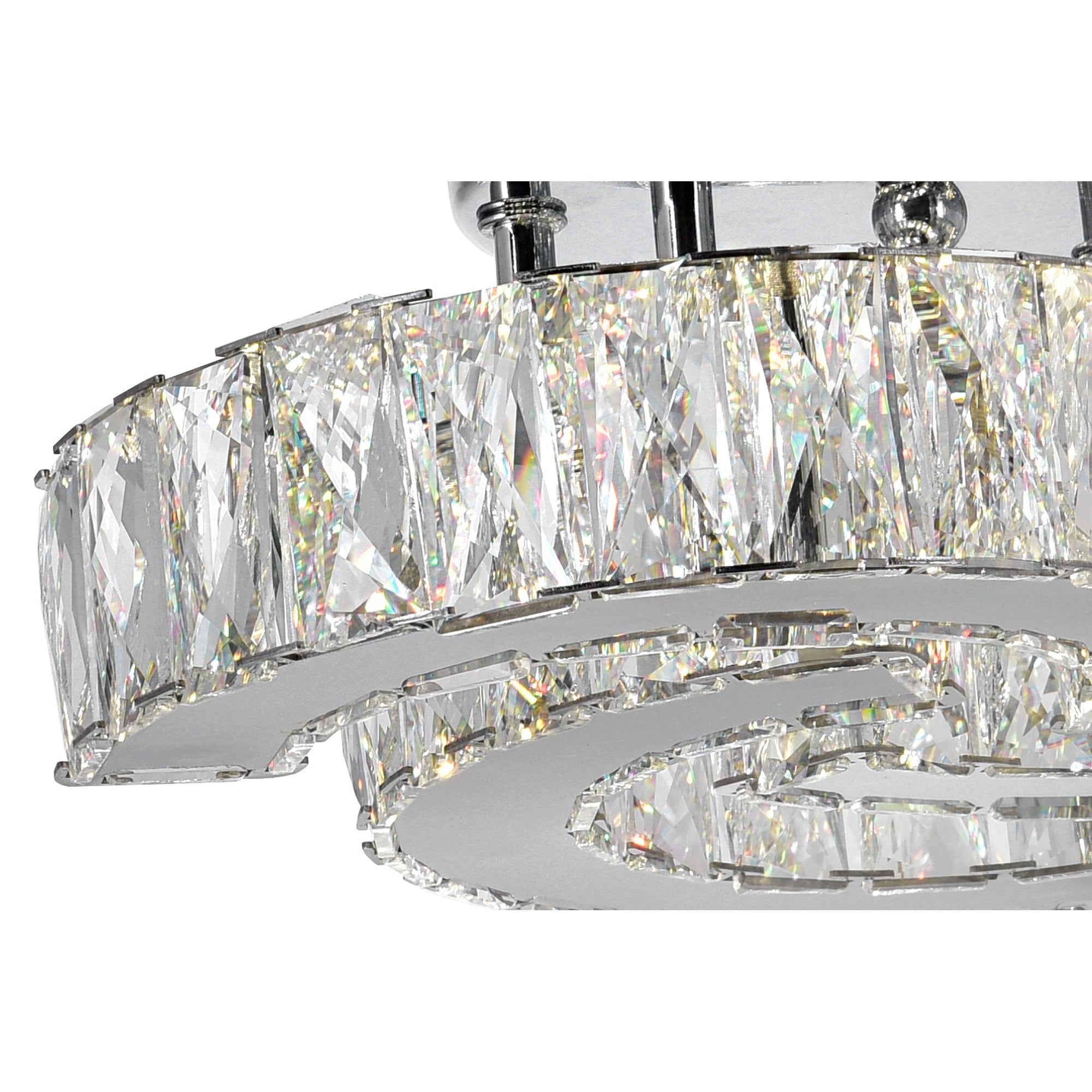Vienna Integrated LED Chrome Flush Mount - CWI Lighting