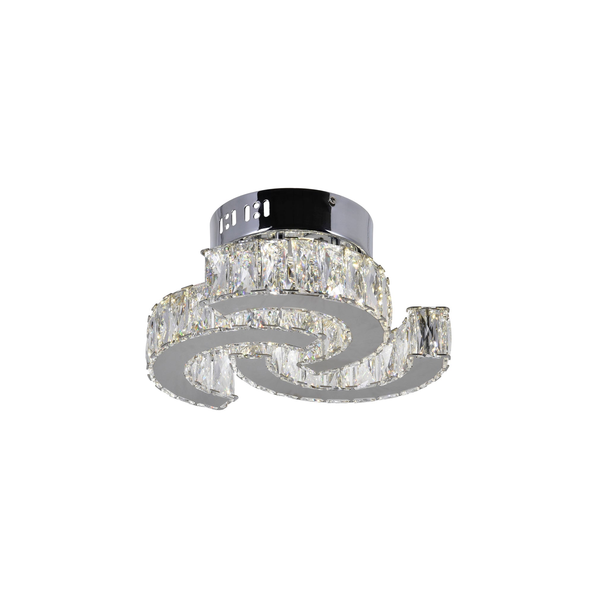 Vienna Integrated LED Chrome Flush Mount - CWI Lighting