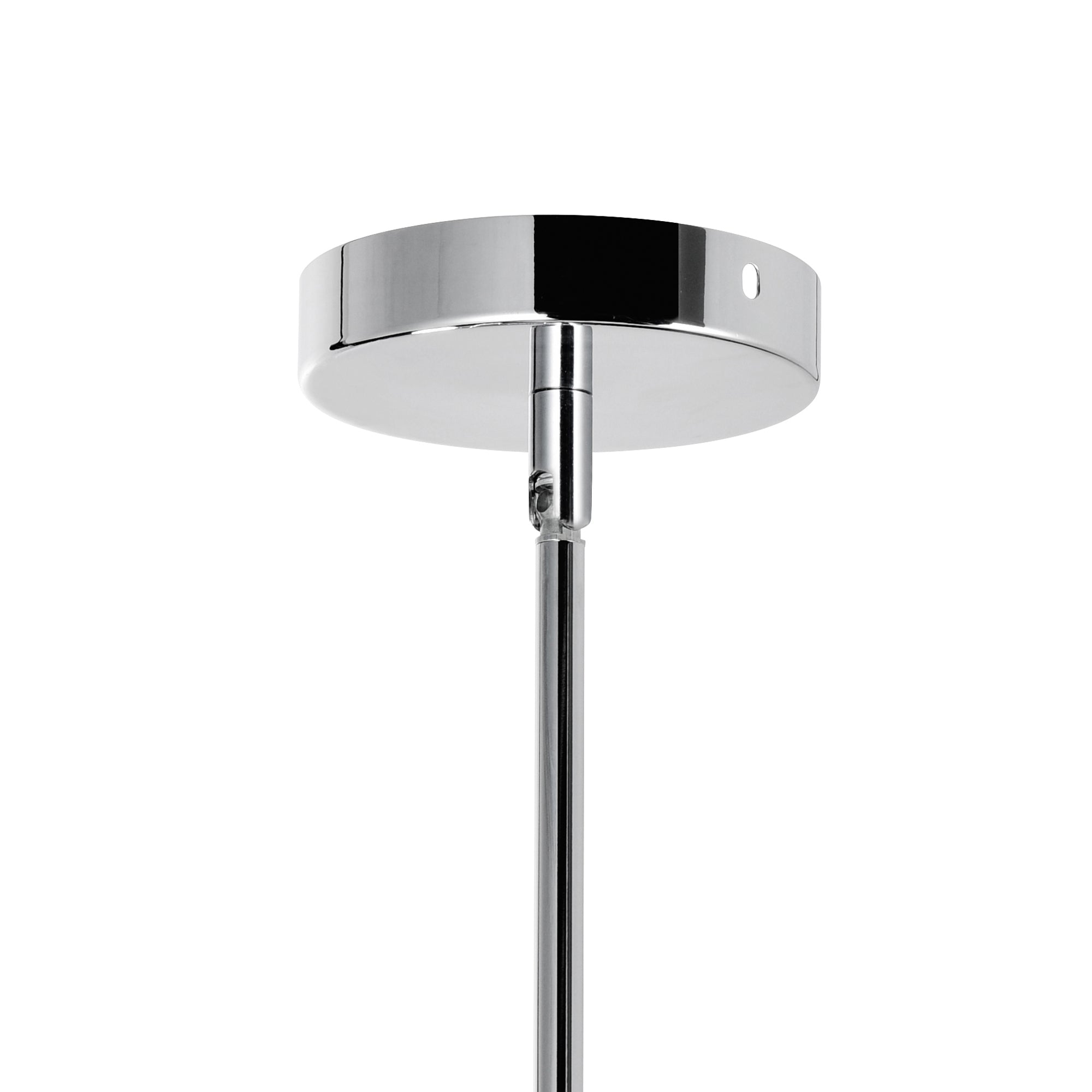 Water Drop 6 Light Chrome Chandelier With Black Shade - CWI Lighting