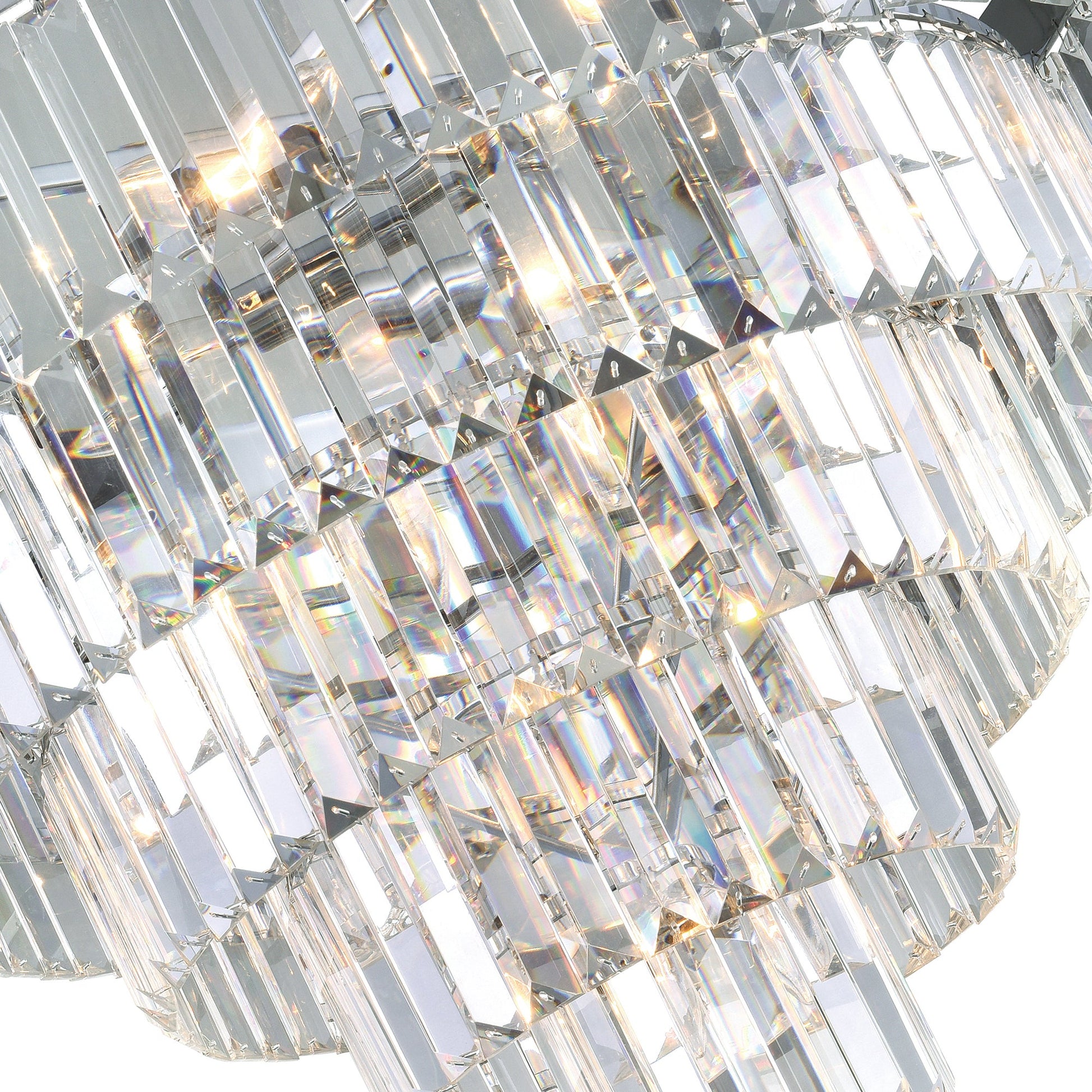 Weiss 12 Light Chrome Down Chandelier - CWI Lighting