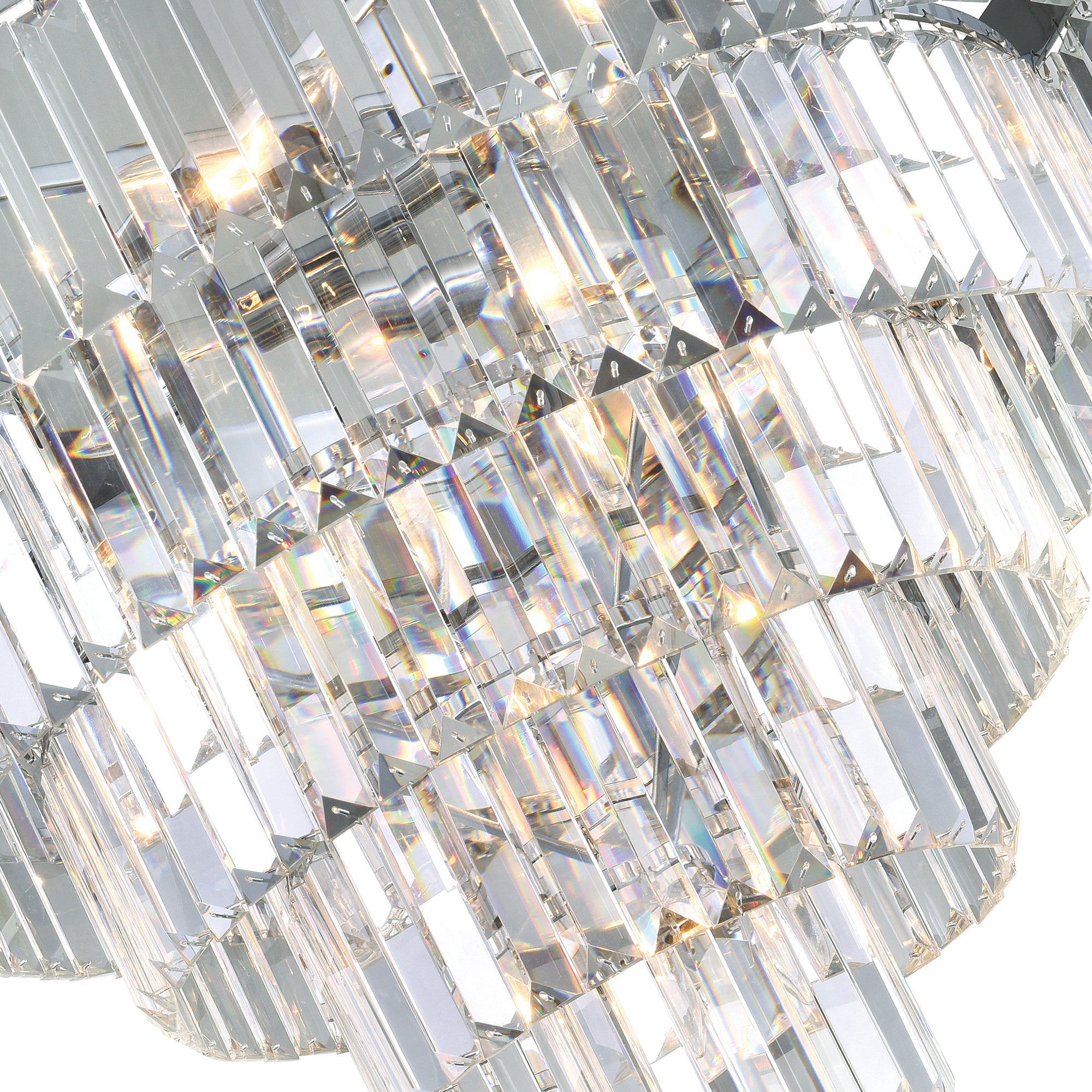 Weiss 12 Light Chrome Down Chandelier - CWI Lighting