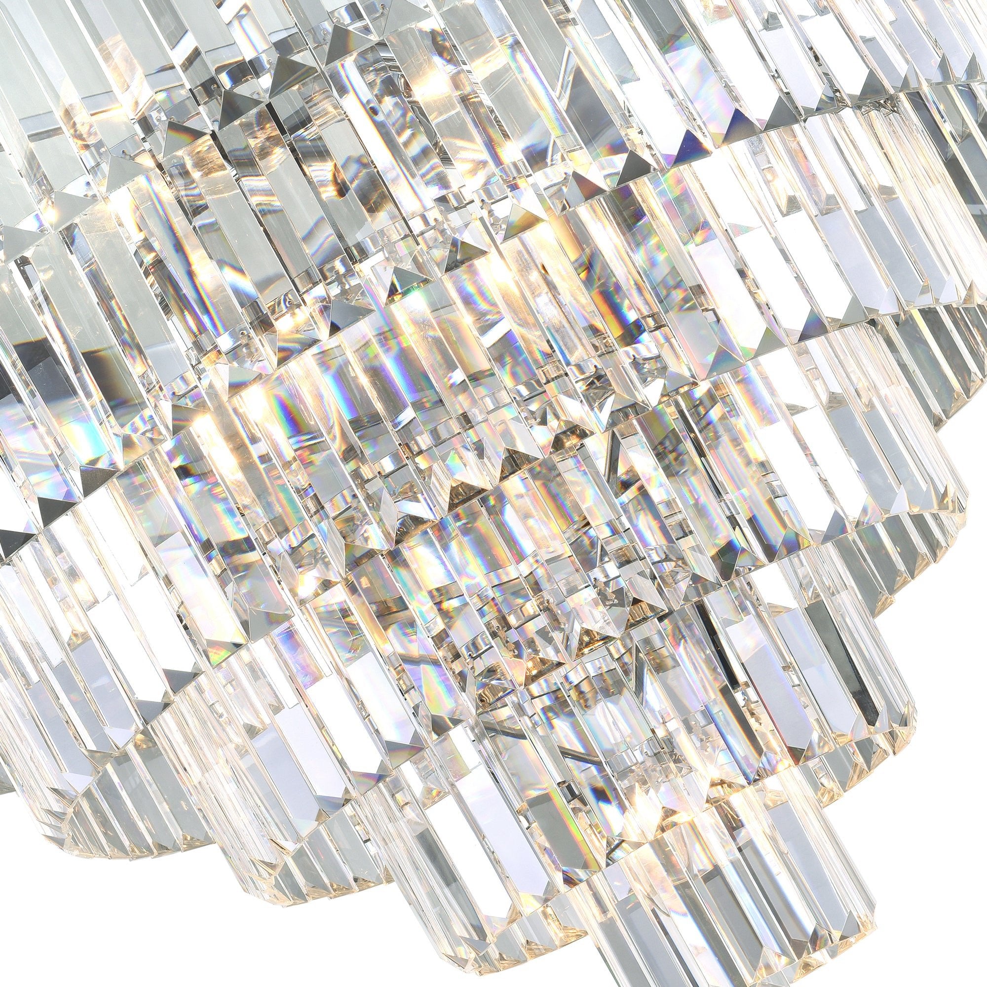 Weiss 15 Light Chrome Down Chandelier - CWI Lighting