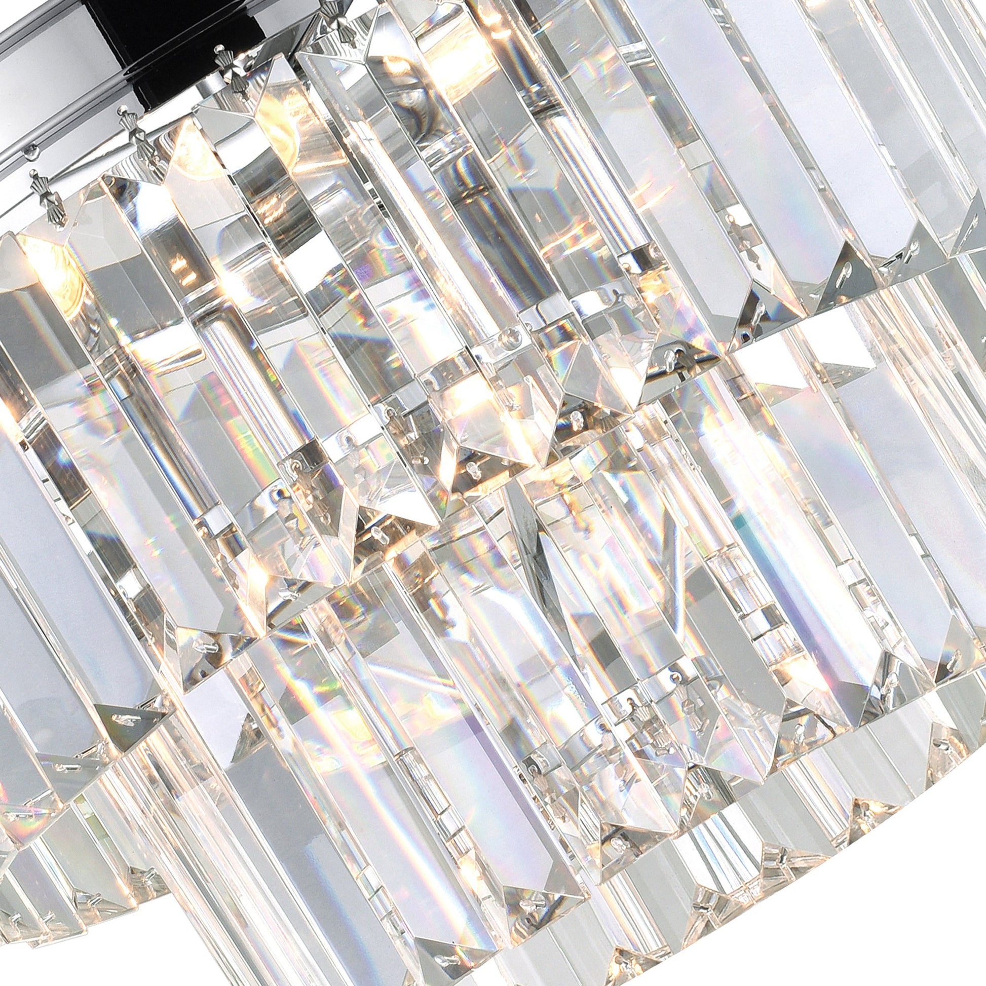 Weiss 5 Light 8in Chrome Down Mini Chandelier - CWI Lighting