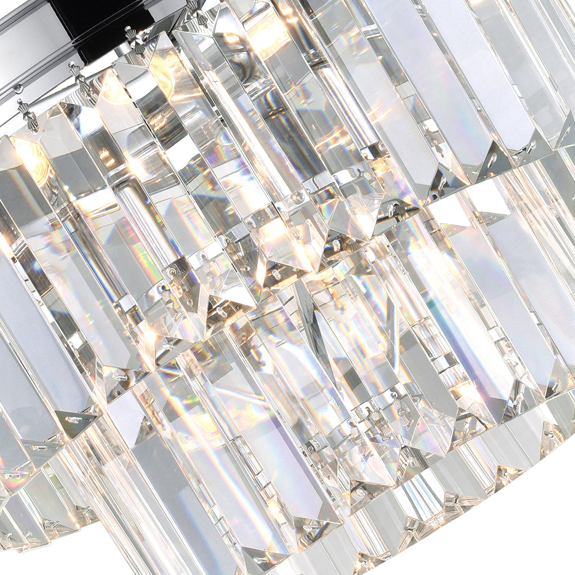 Weiss 5 Light 8in Chrome Down Mini Chandelier - CWI Lighting