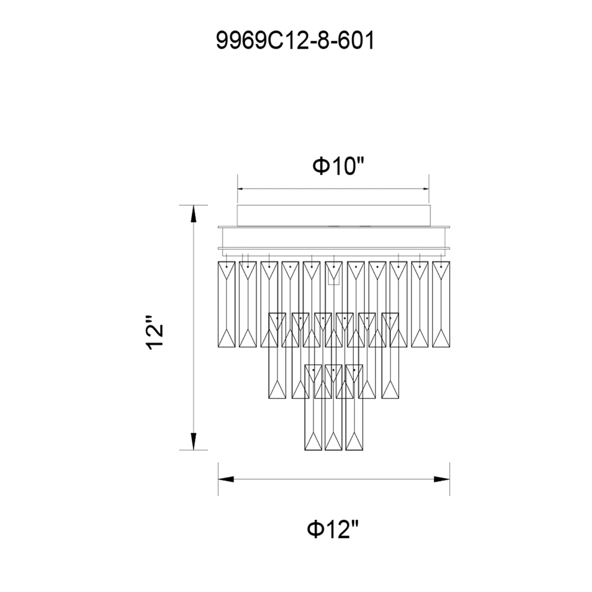 Weiss 8 Light Flush Mount With Chrome Finish - CWI Lighting