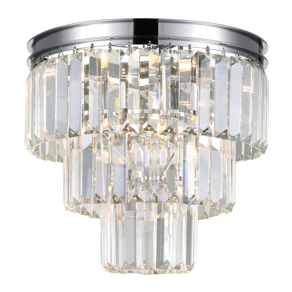 Weiss 8 Light Flush Mount With Chrome Finish - CWI Lighting