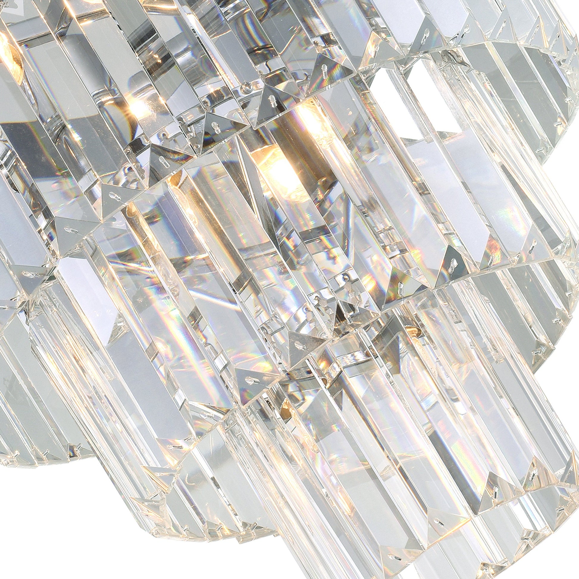 Weiss 8 Light Flush Mount With Chrome Finish - CWI Lighting