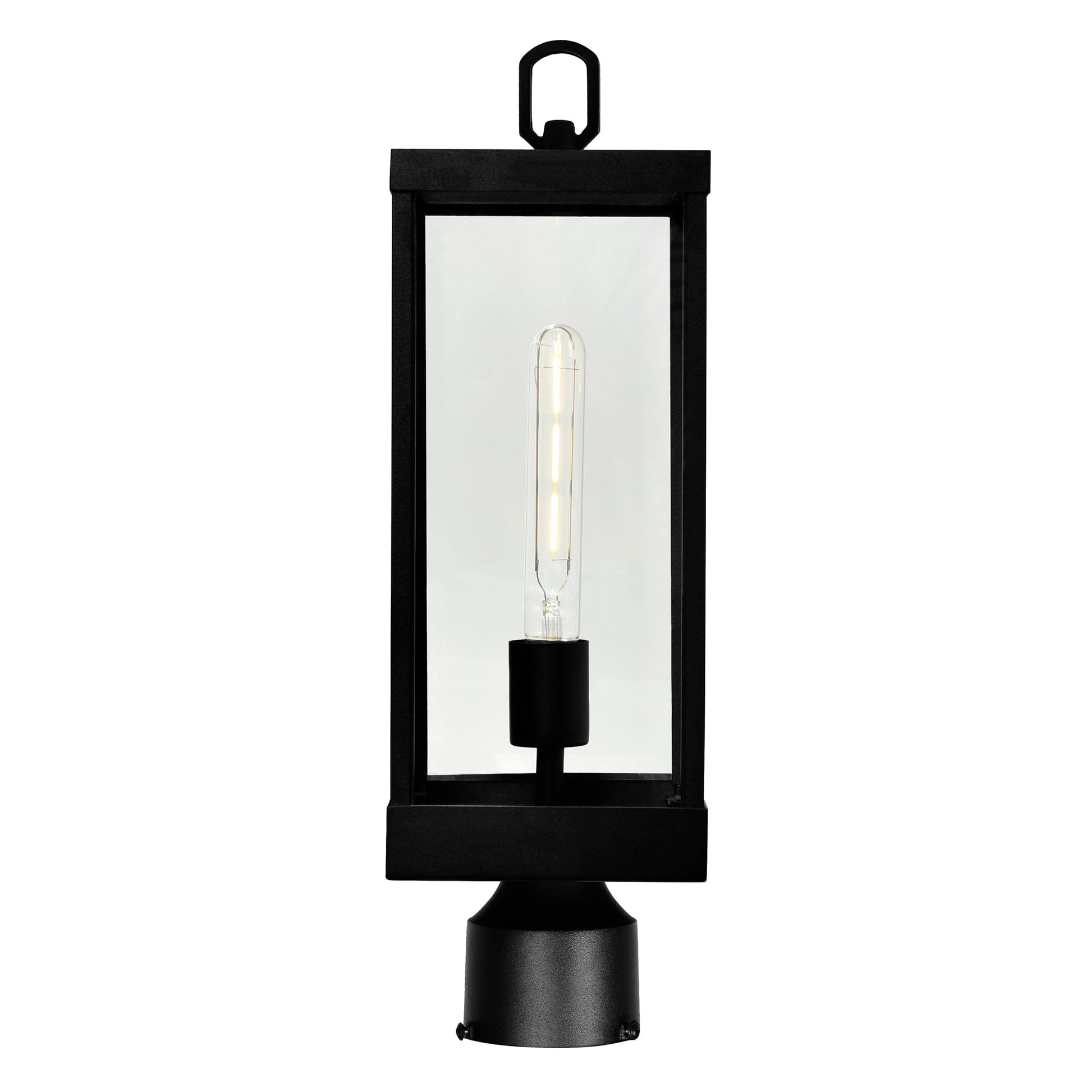 Windsor 1 Light Black Outdoor Lantern Head - CWI Lighting