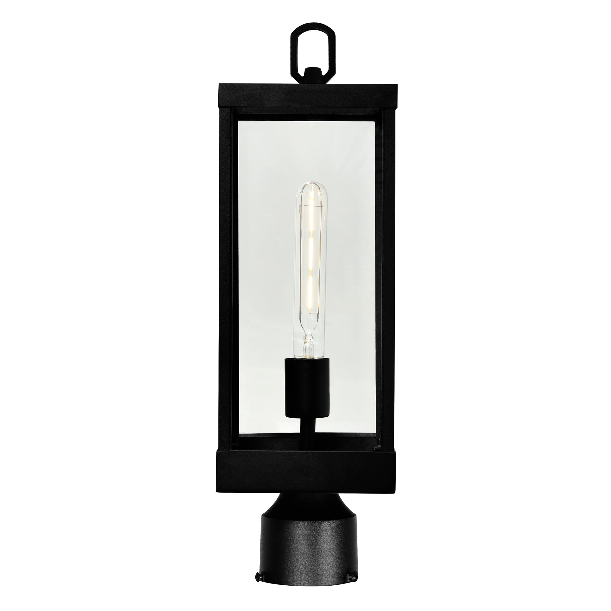 Windsor 1 Light Black Outdoor Lantern Head - CWI Lighting
